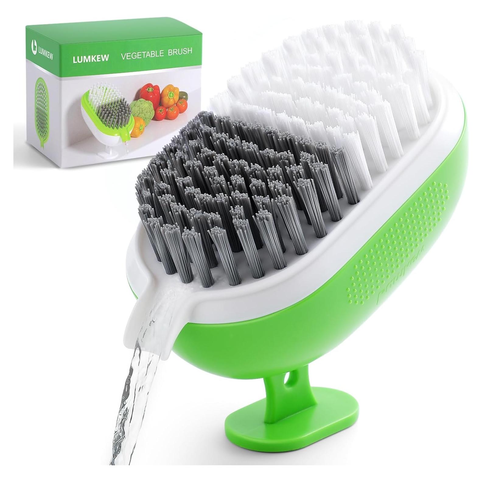 Cepillo de Verduras Lumkew Verde con Cerdas Duras y Suaves