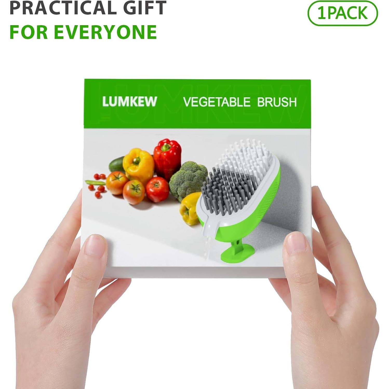 Cepillo de Verduras Lumkew Verde con Cerdas Duras y Suaves