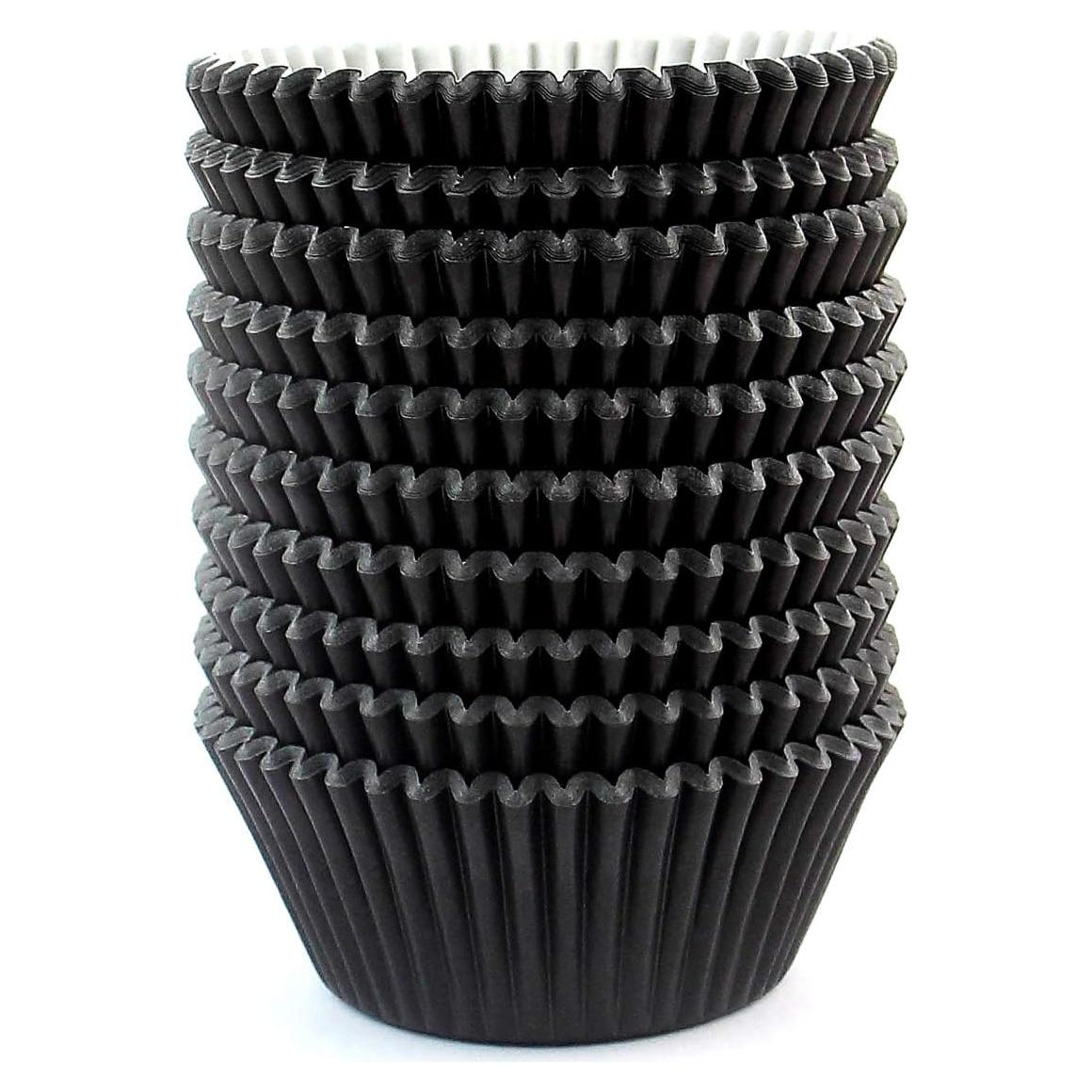 Moldes para Hornear Eoonfirst 200 Pcs Estándar Negros