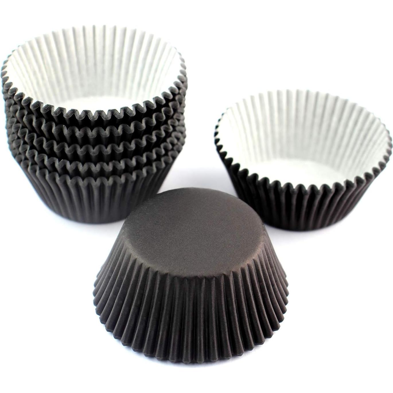 Moldes para Hornear Eoonfirst 200 Pcs Estándar Negros