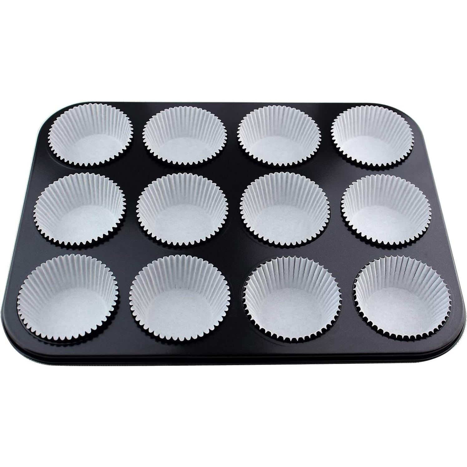 Moldes para Hornear Eoonfirst 200 Pcs Estándar Negros