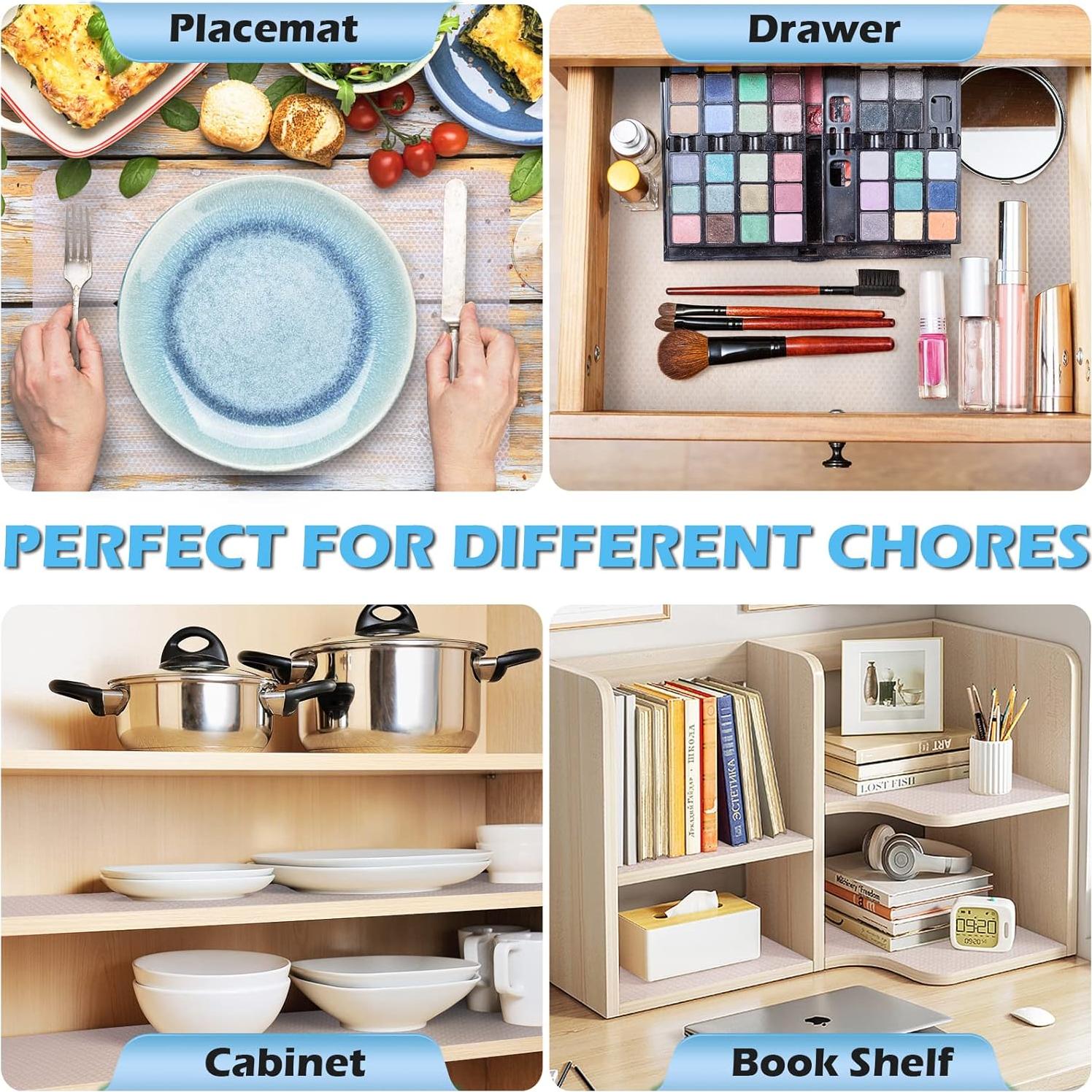 Forro de Estante Impermeable MooiFun 12x240 cm Antideslizante