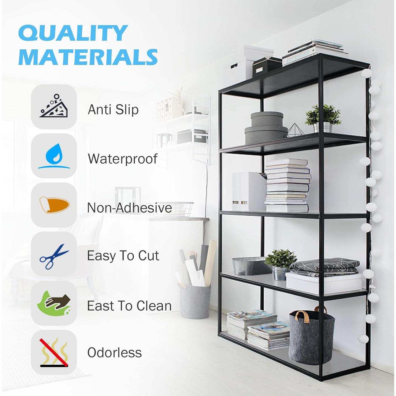 Forro de Estante Impermeable MooiFun 12x240 cm Antideslizante