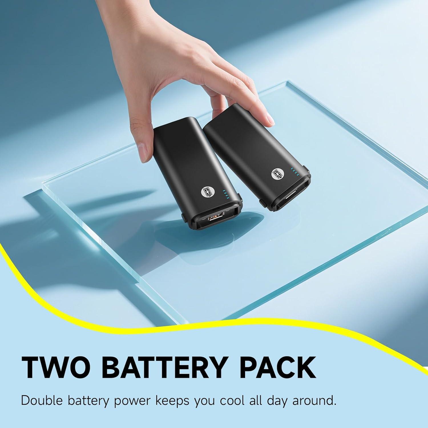 Ventilador de Mano Recargable 10400mAh Portátil Azul