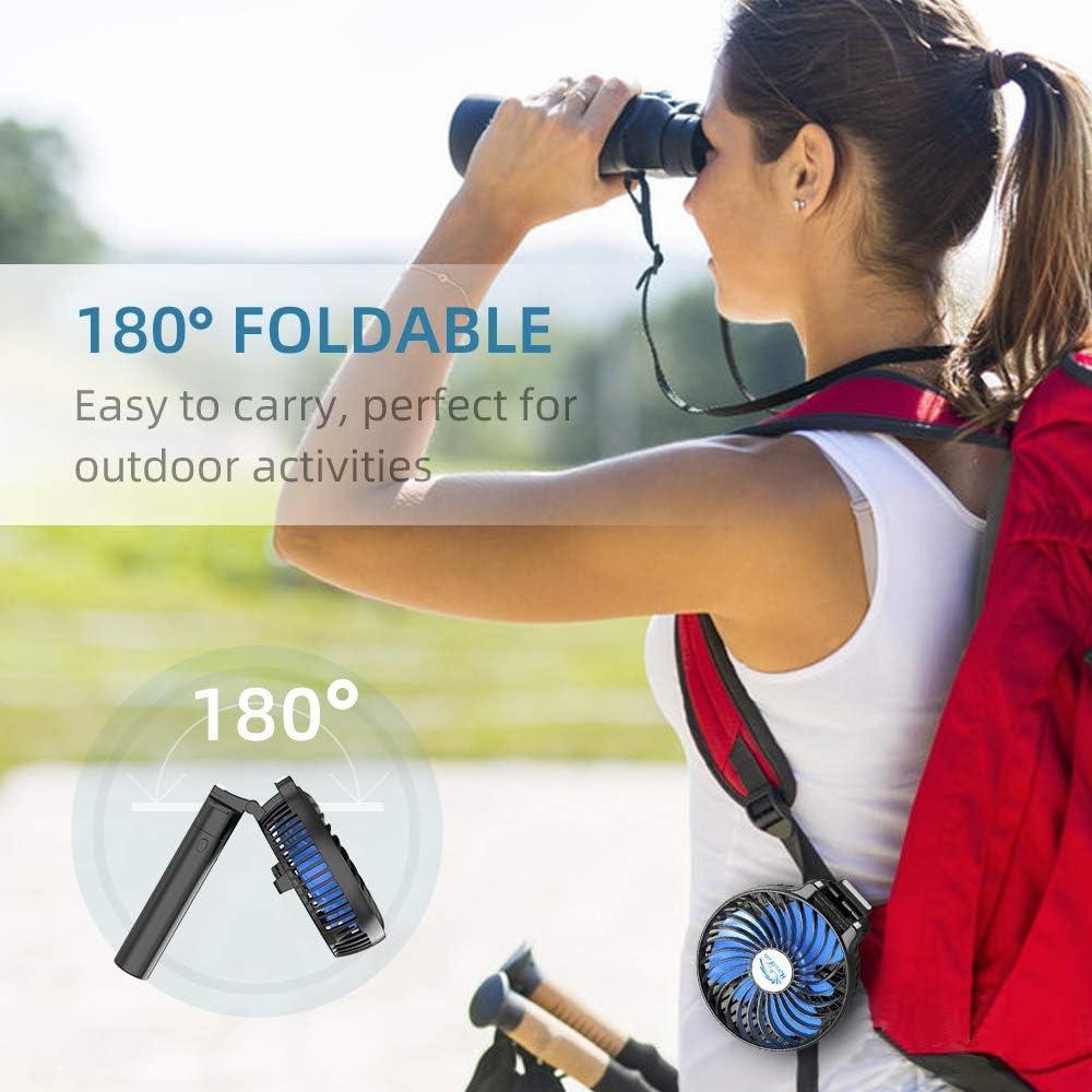 Ventilador de Mano Recargable 10400mAh Portátil Azul