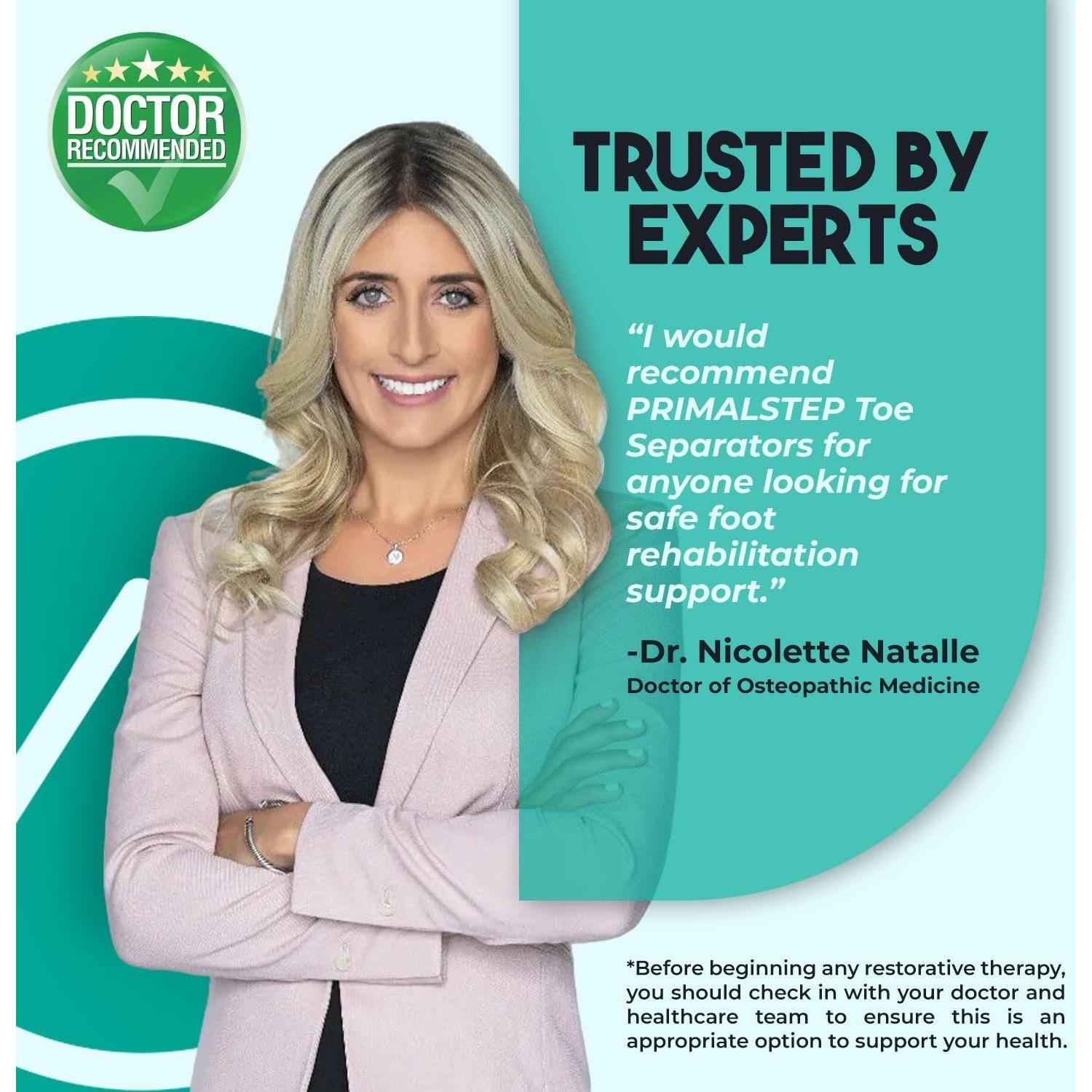 Separadores de Dedos Ajustables PrimalStep - 4 Piezas Verde