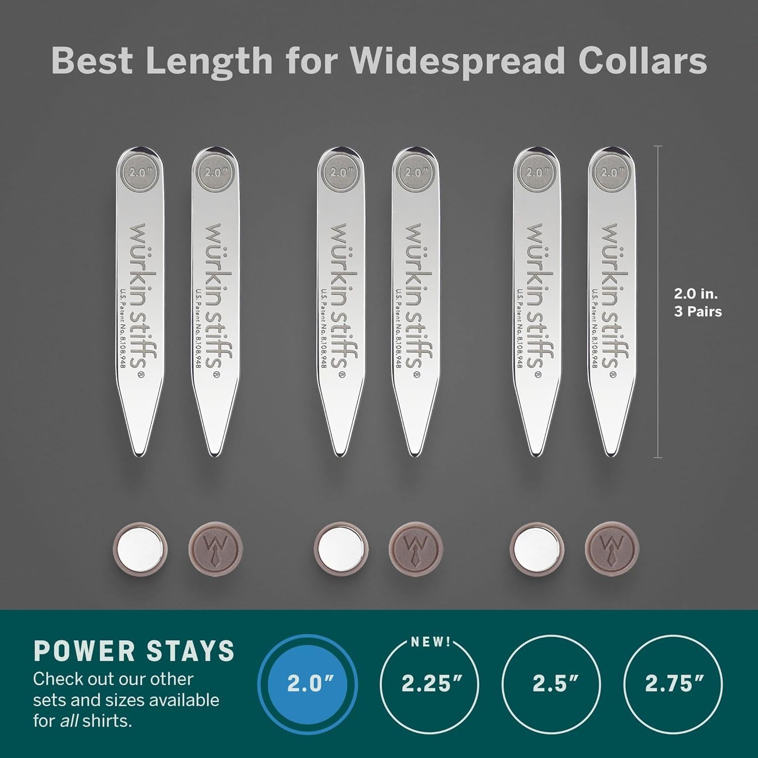 Stays Magnéticos para Cuellos Wükrin Stiffs - 5.08 cm