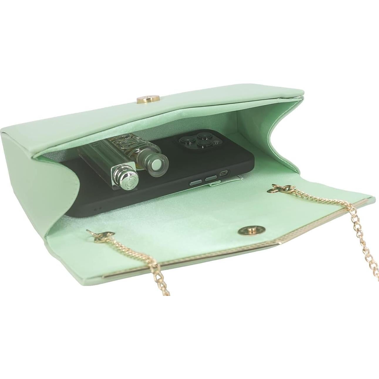 Bolso Clutch de Noche para Mujeres Venoline Verde Claro