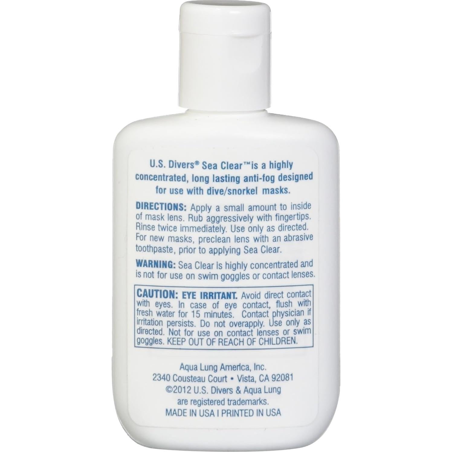 Gel Antivaho U.S. Divers 37 ml para Gafas de Natación y Buceo