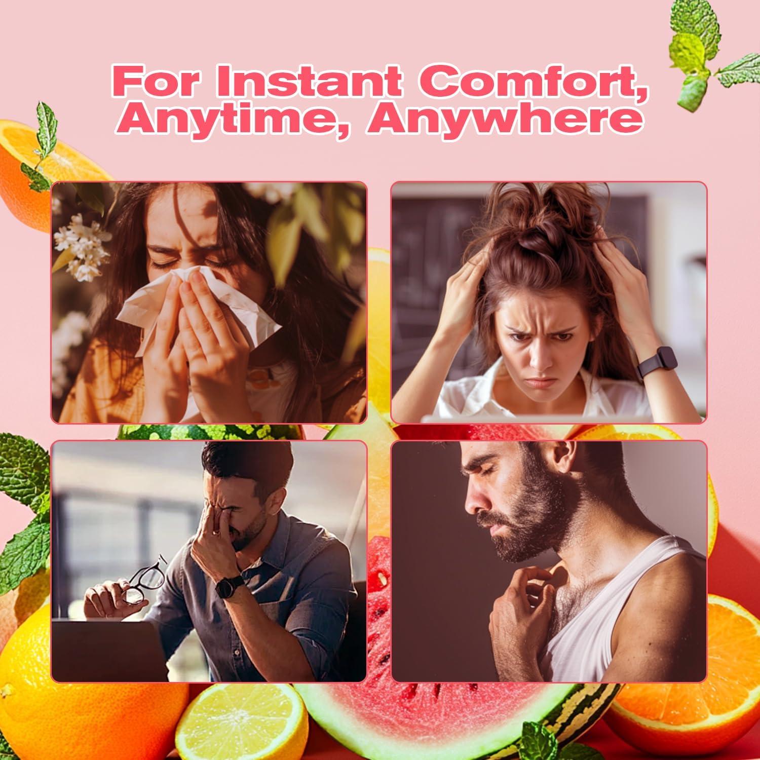 Bastón Nasal Aromaterapia NEWELLME - 3 Aromas Refrescantes