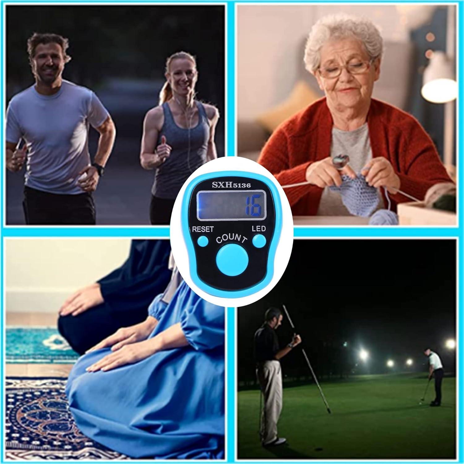 Paquete de 6 Contadores Digitales de Dedo AIPEBANI LED