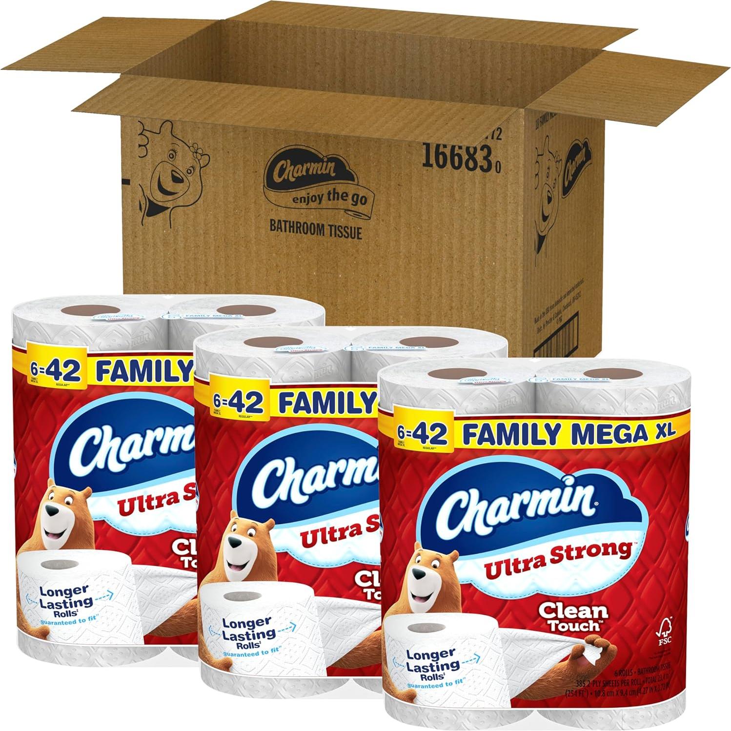 Papel Higiénico Charmin Ultra Fuerte Mega XL 18 Rollos 385 Hojas