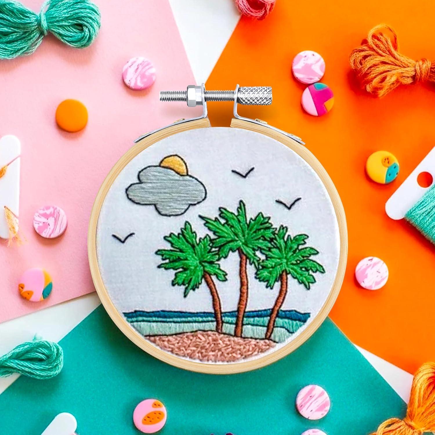 Aros de Bordado GIEMSON 3" de Bambú - 12 Piezas