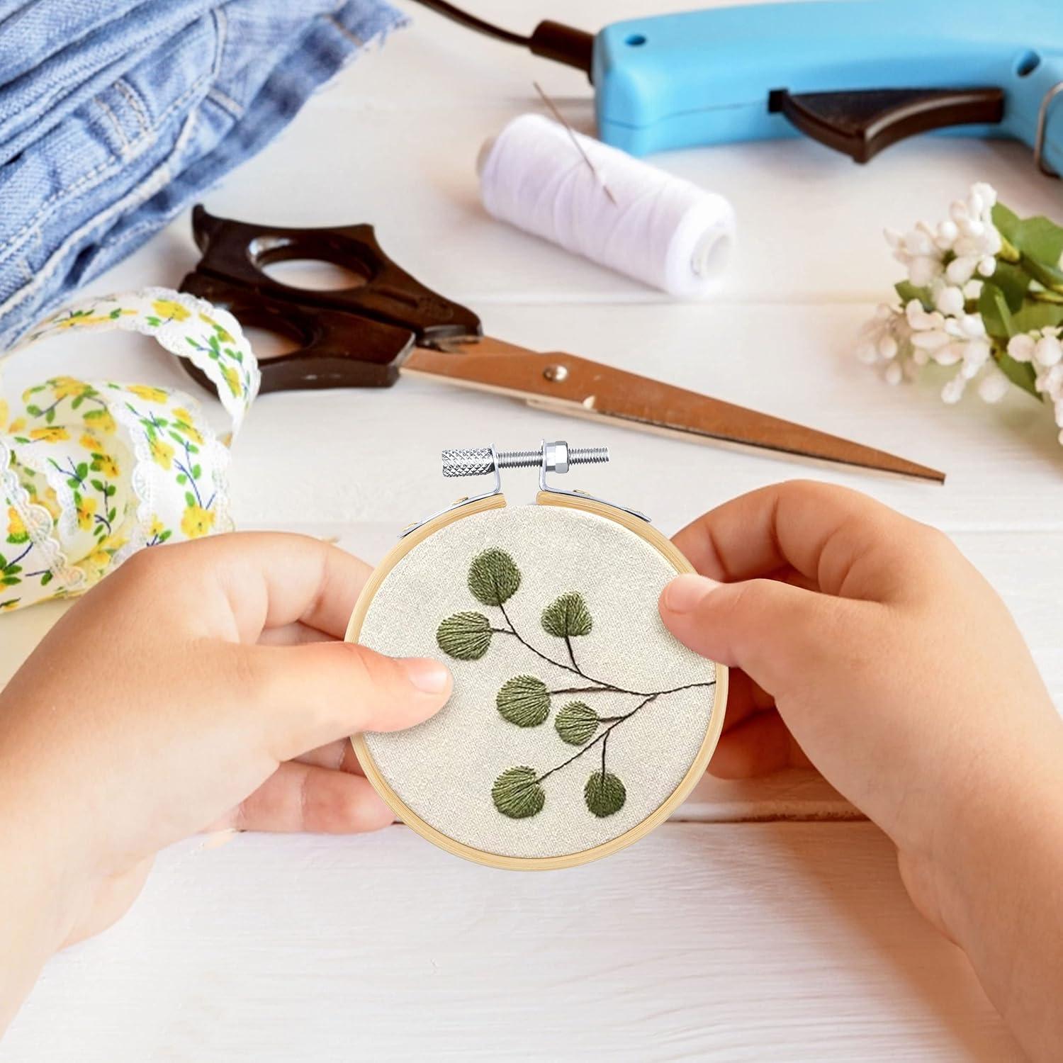 Aros de Bordado GIEMSON 3" de Bambú - 12 Piezas