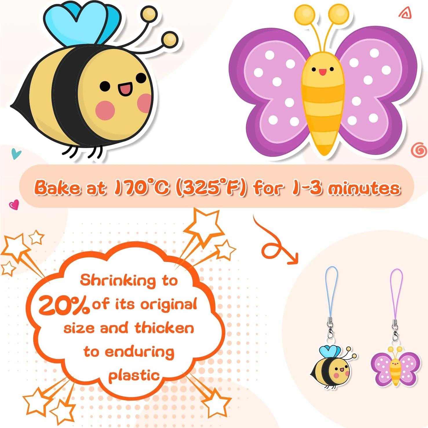 Kit de Manualidades NACHLYNN 156 Pcs Plástico Encogible