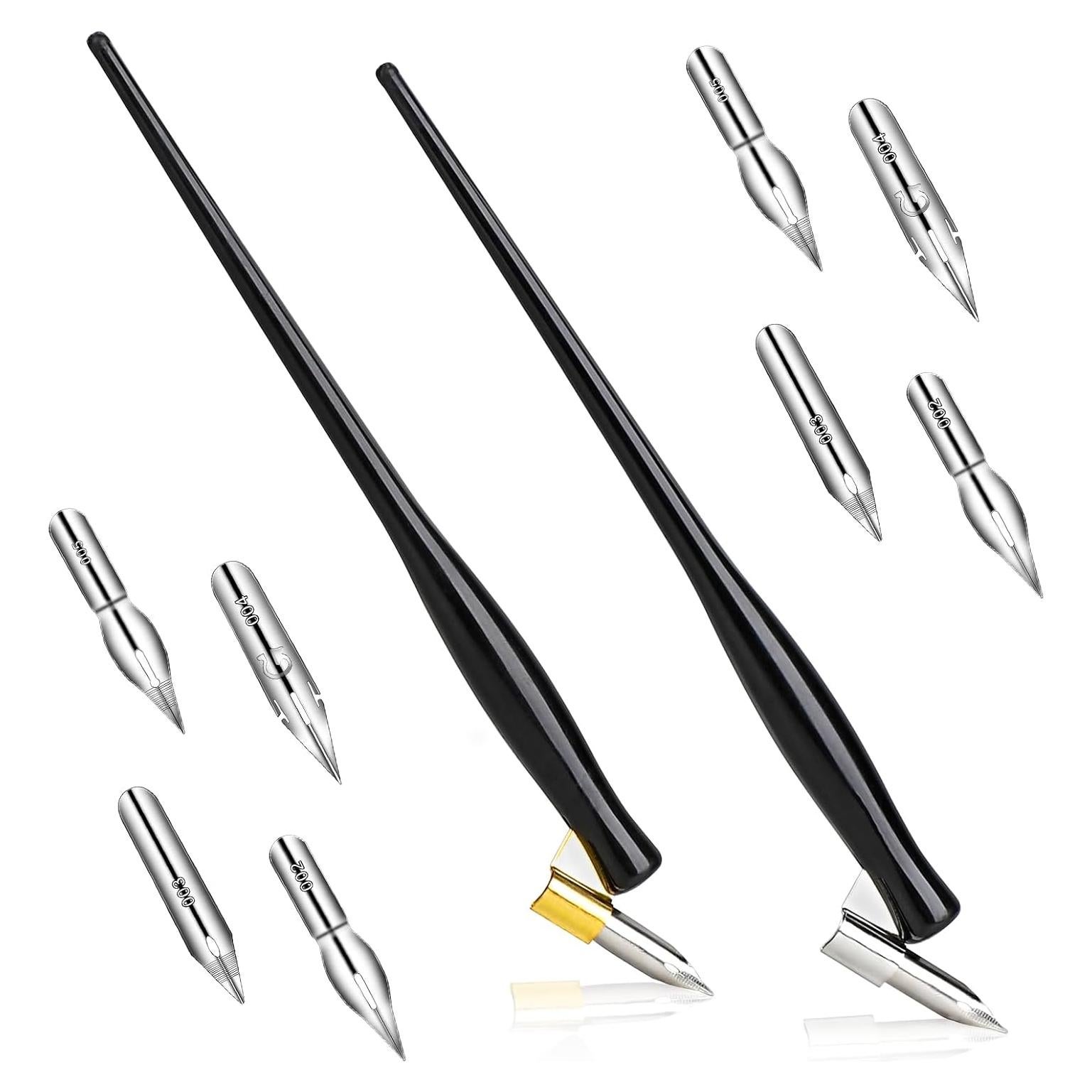 Juego de Pluma de Caligrafía Oblicua Mozeat Lens 10 Piezas