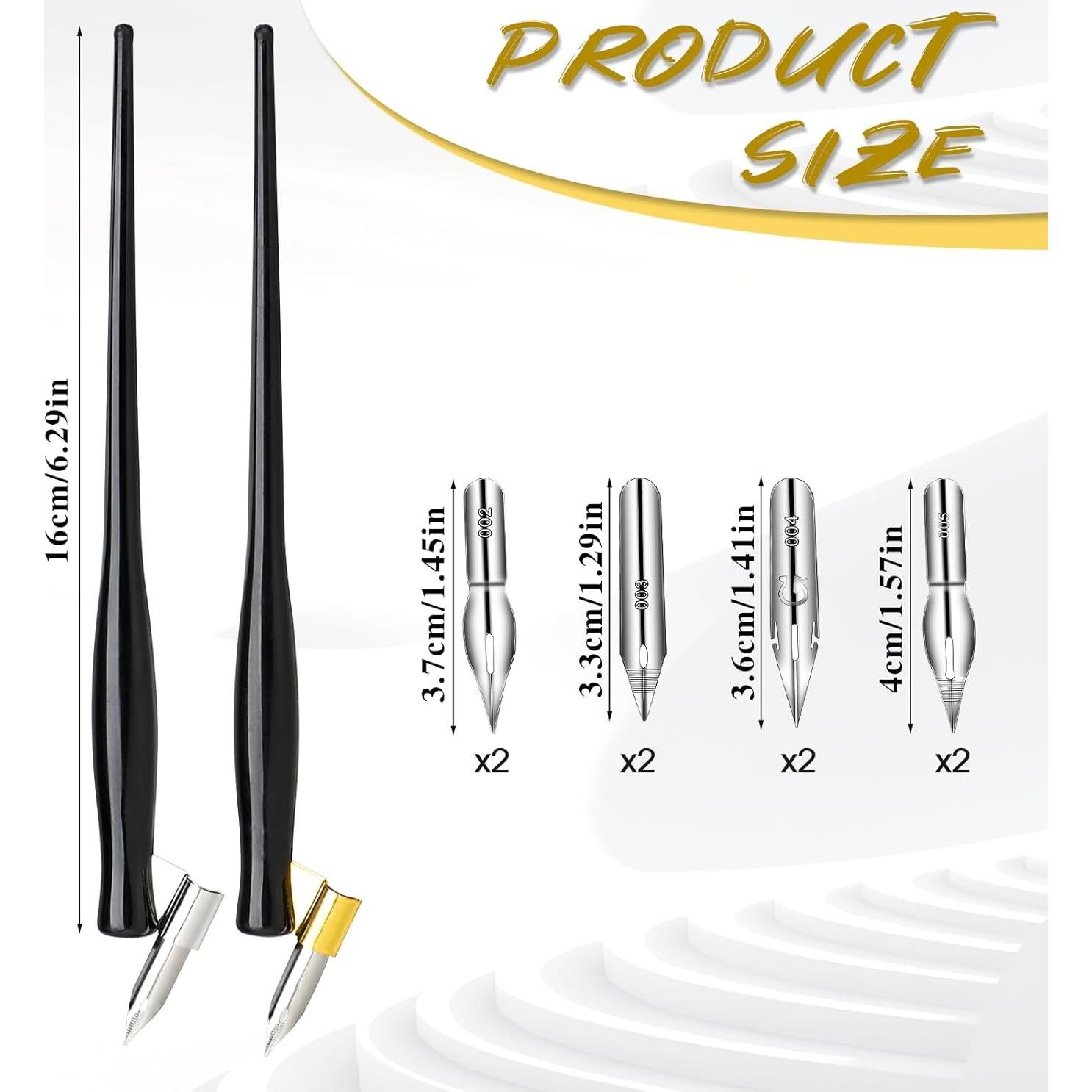 Juego de Pluma de Caligrafía Oblicua Mozeat Lens 10 Piezas