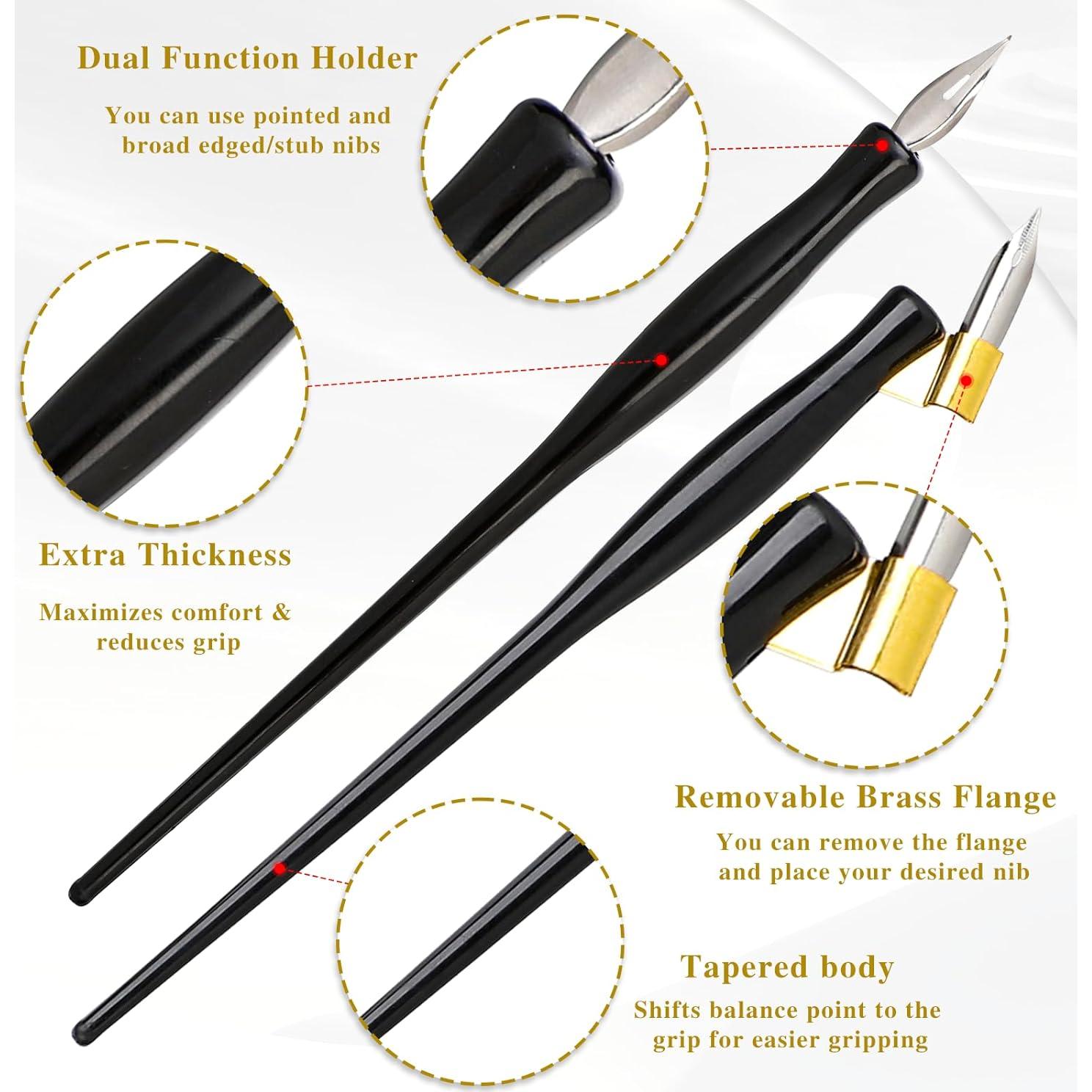 Juego de Pluma de Caligrafía Oblicua Mozeat Lens 10 Piezas