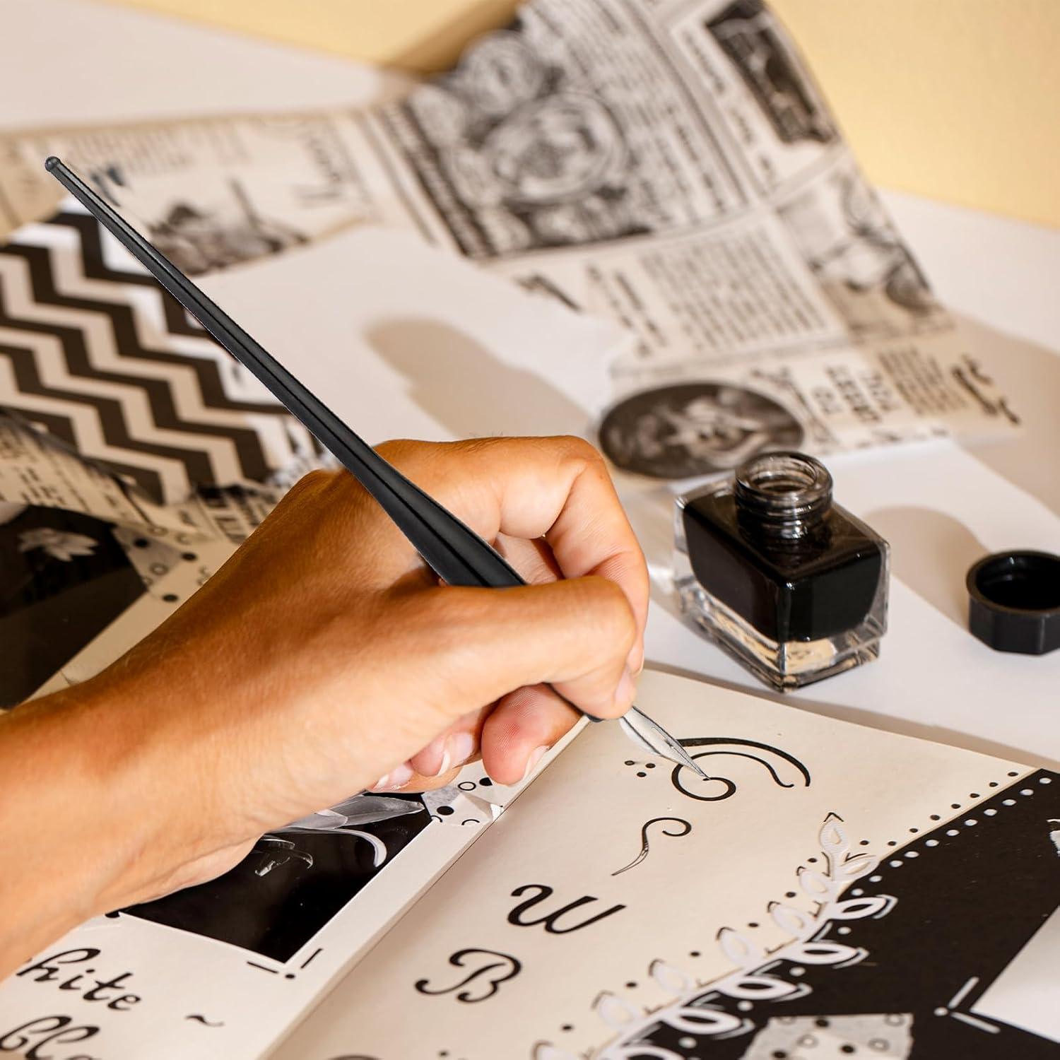 Juego de Pluma de Caligrafía Oblicua Mozeat Lens 10 Piezas
