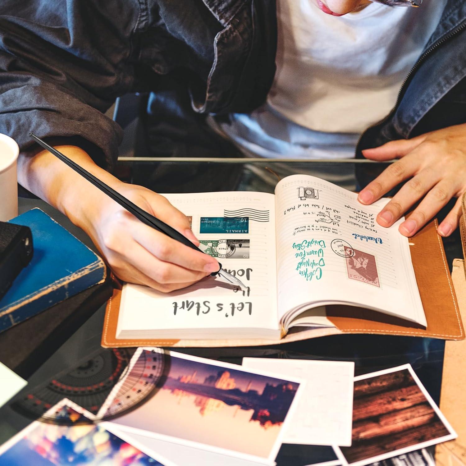 Juego de Pluma de Caligrafía Oblicua Mozeat Lens 10 Piezas