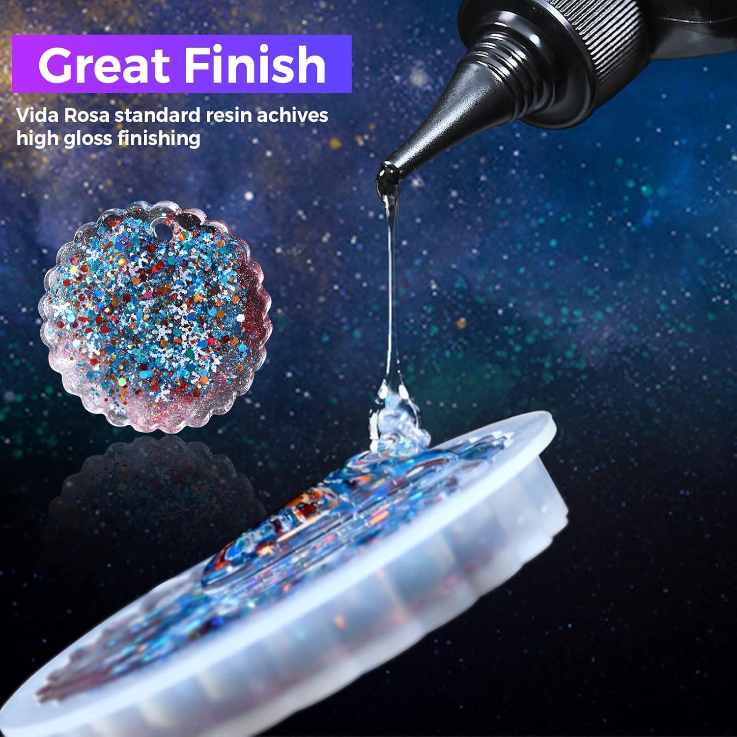 Kit de Resina UV Vida Rosa 200g con Lámpara y Accesorios