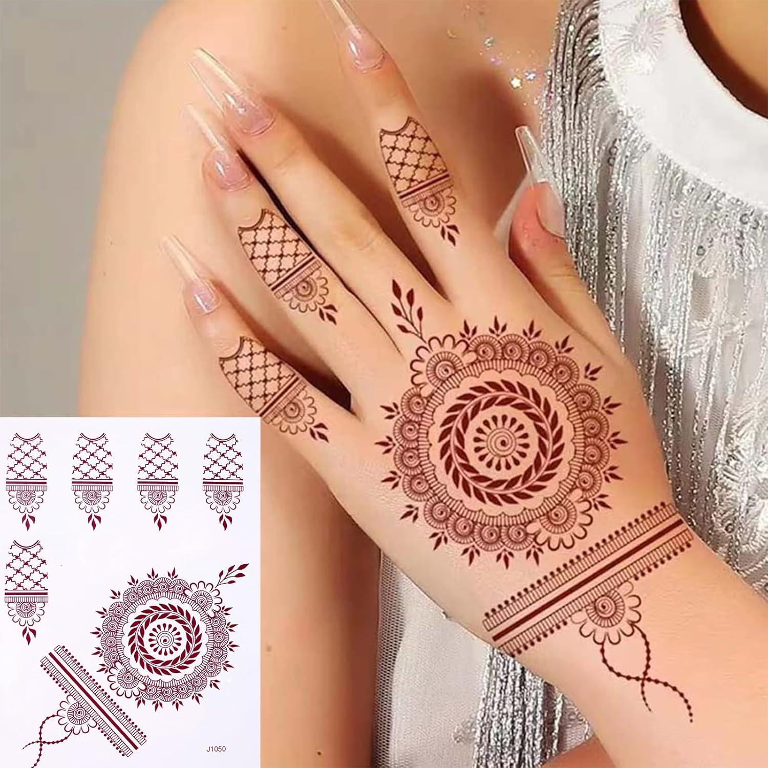 Kit de Tatuajes Temporales de Henna Proamate 12 Piezas Rojo