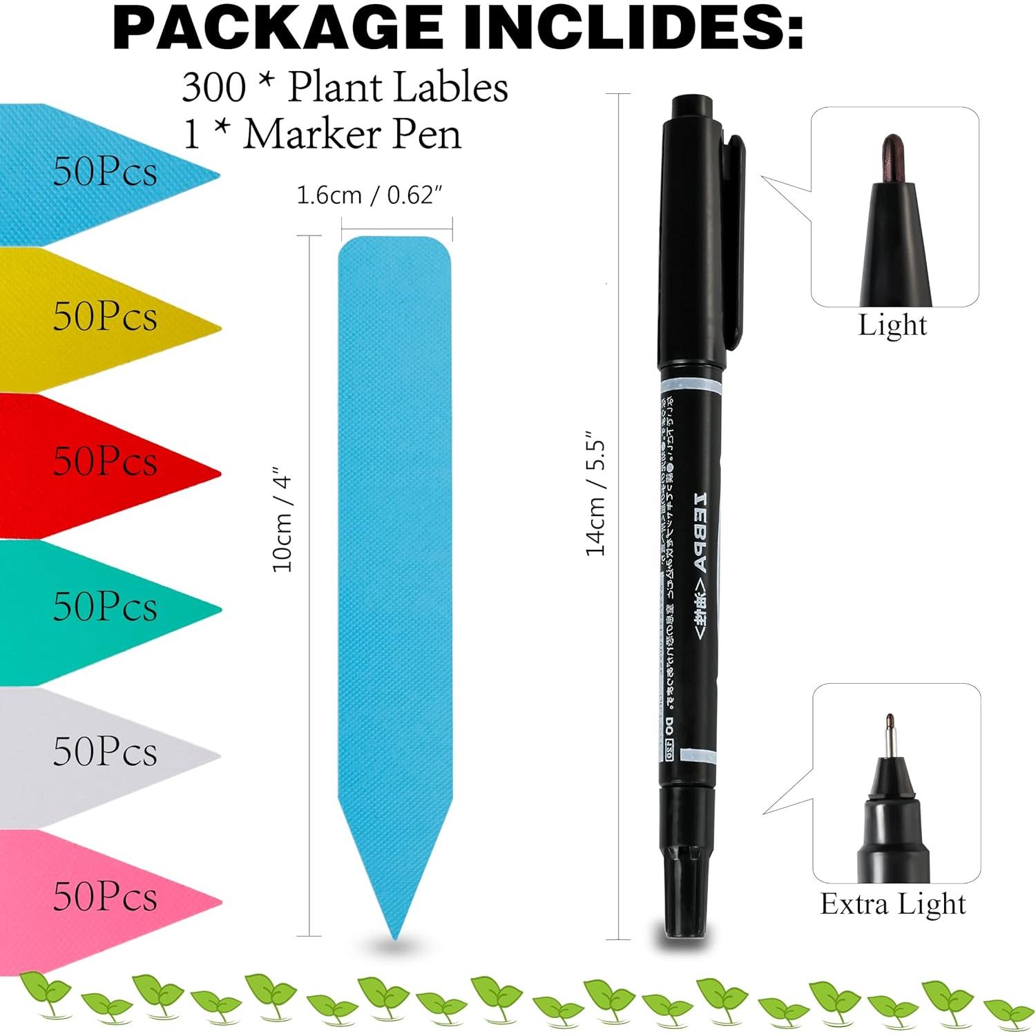 Etiquetas para Plantas 300 Pcs TDHDKE 10cm Plástico Colorido