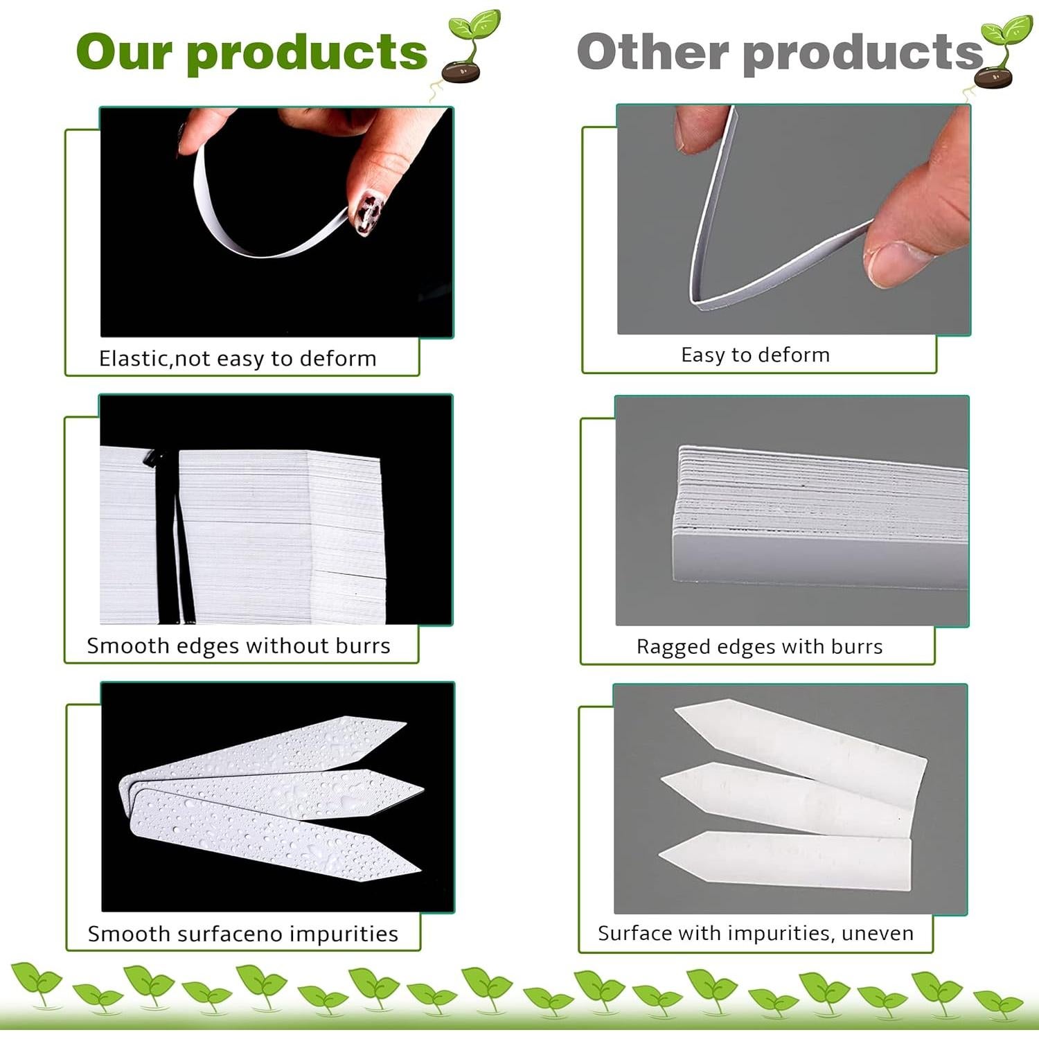 Etiquetas para Plantas 300 Pcs TDHDKE 10cm Plástico Colorido