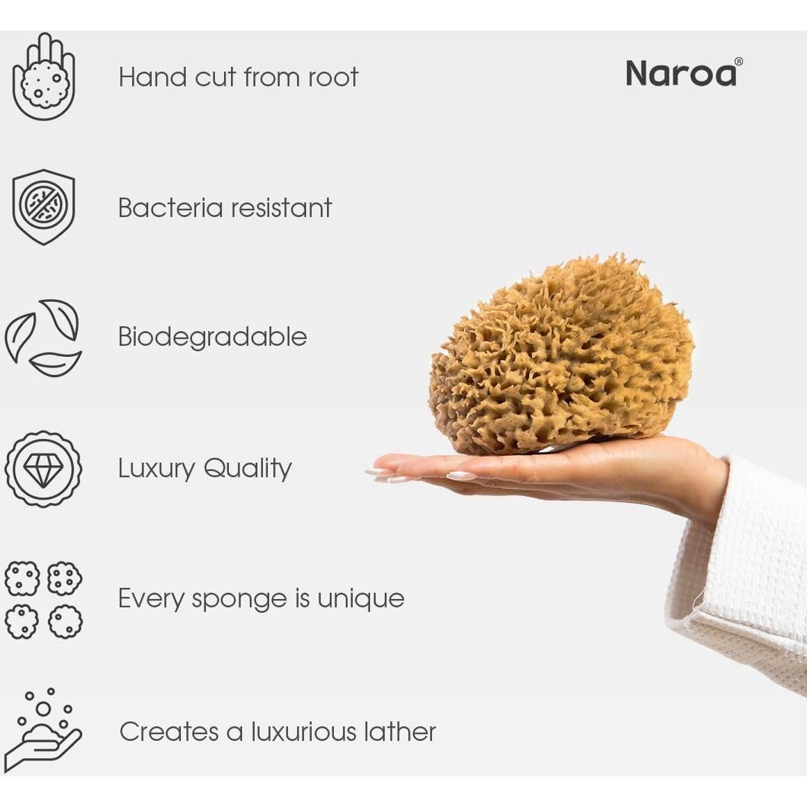 Esponja de Ducha Natural Naroa Pequeña | Lufa Marina Suave