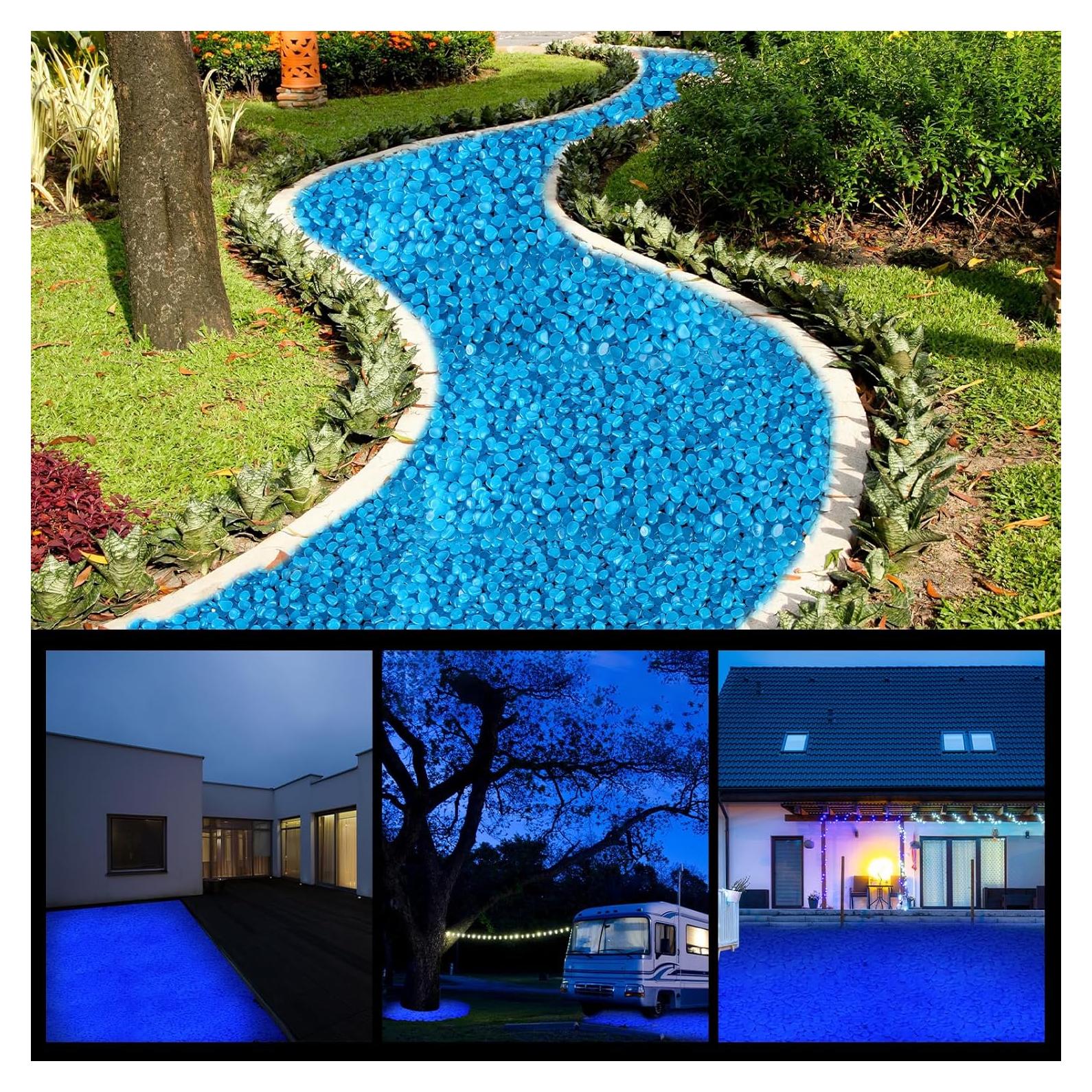 Rocas Brillantes en la Oscuridad Sasylvia 3000 Pcs 2.54 cm Azul