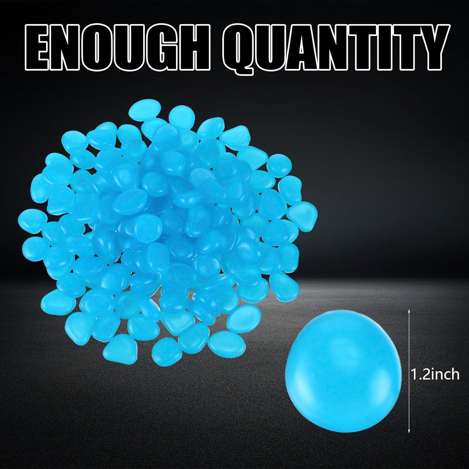 Rocas Brillantes en la Oscuridad Sasylvia 3000 Pcs 2.54 cm Azul