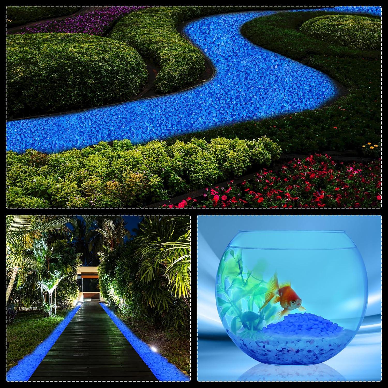 Rocas Brillantes en la Oscuridad Sasylvia 3000 Pcs 2.54 cm Azul