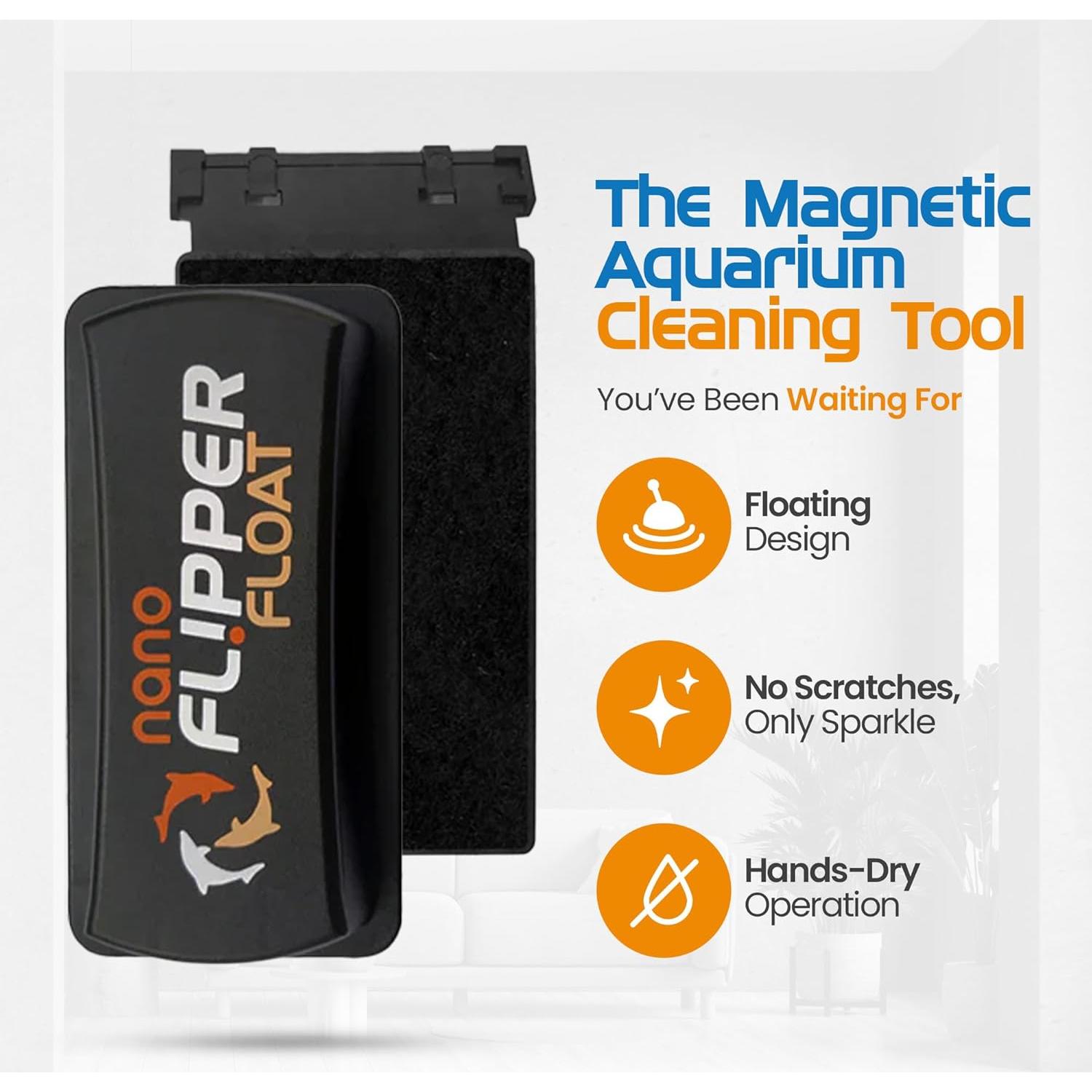 Limpiador Magnético Flipper 2-en-1 para Acuarios Nano
