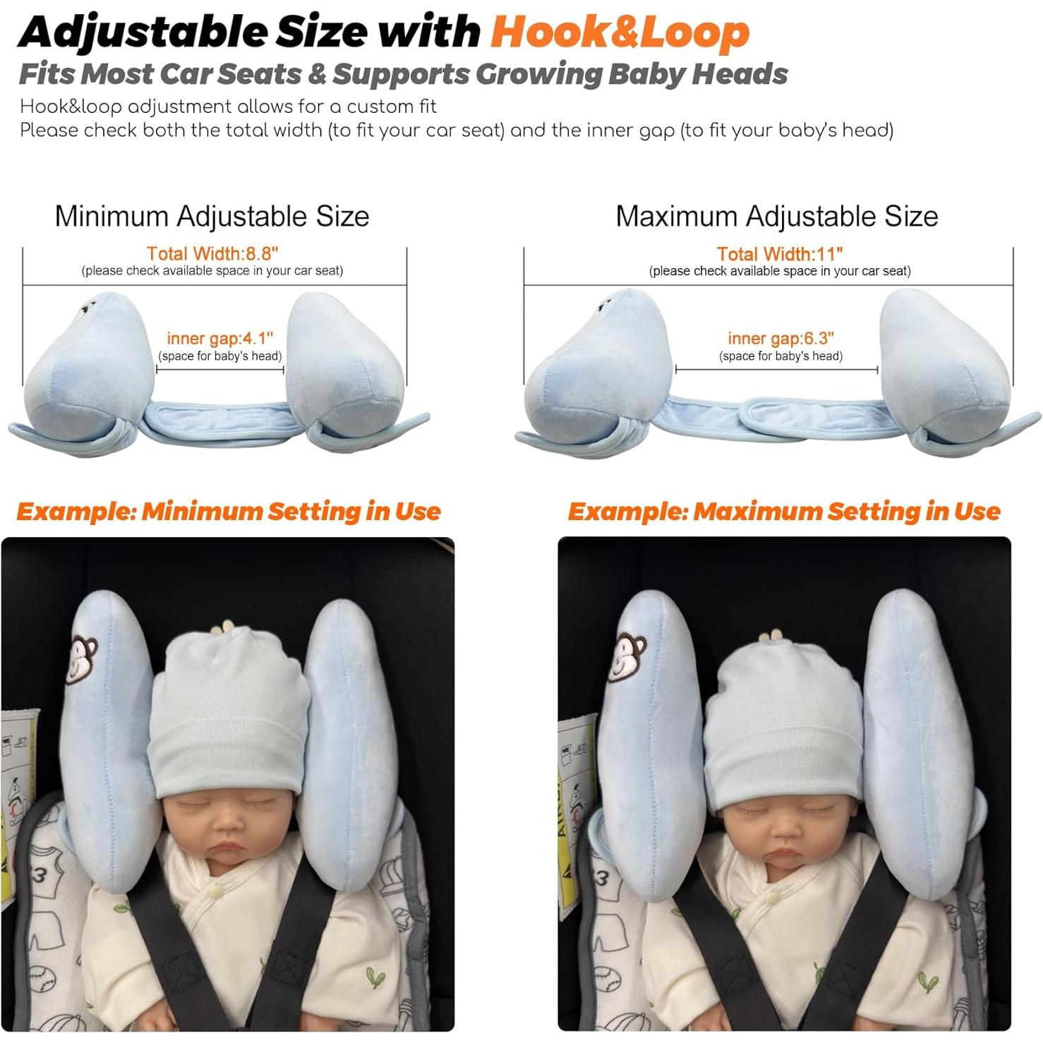 Almohada de Viaje Ajustable StoHua para Bebé - Soporte Cabeza y Cuello