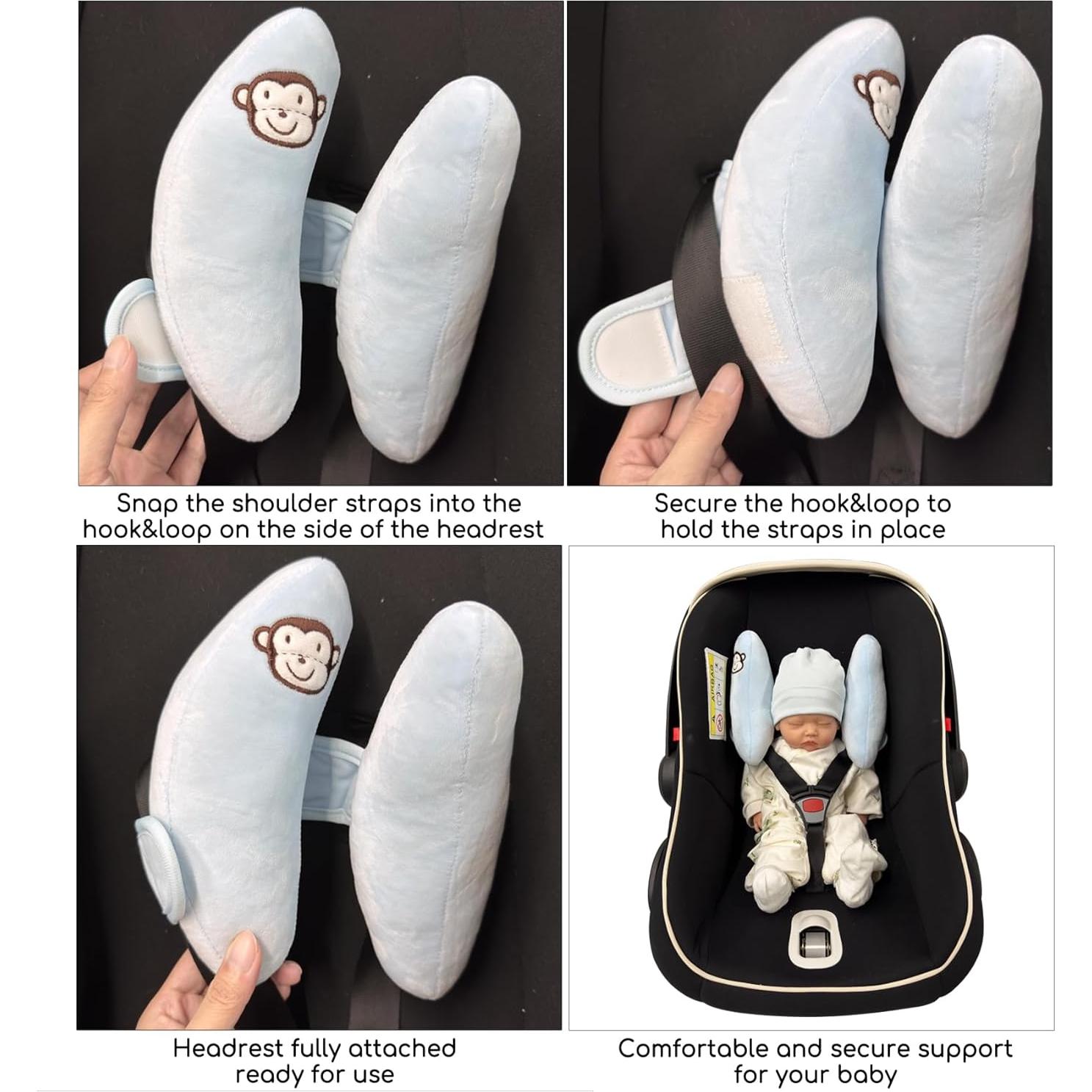 Almohada de Viaje Ajustable StoHua para Bebé - Soporte Cabeza y Cuello
