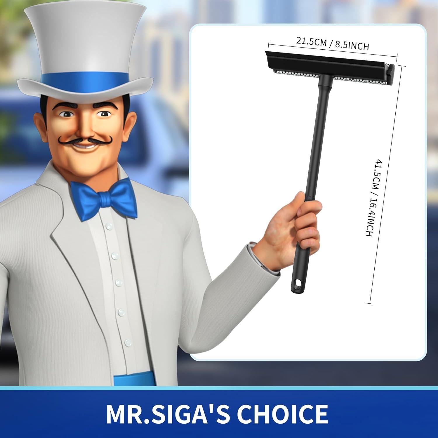 Limpiaparabrisas 2 en 1 MR.SIGA con Esponja Scrubber Negro