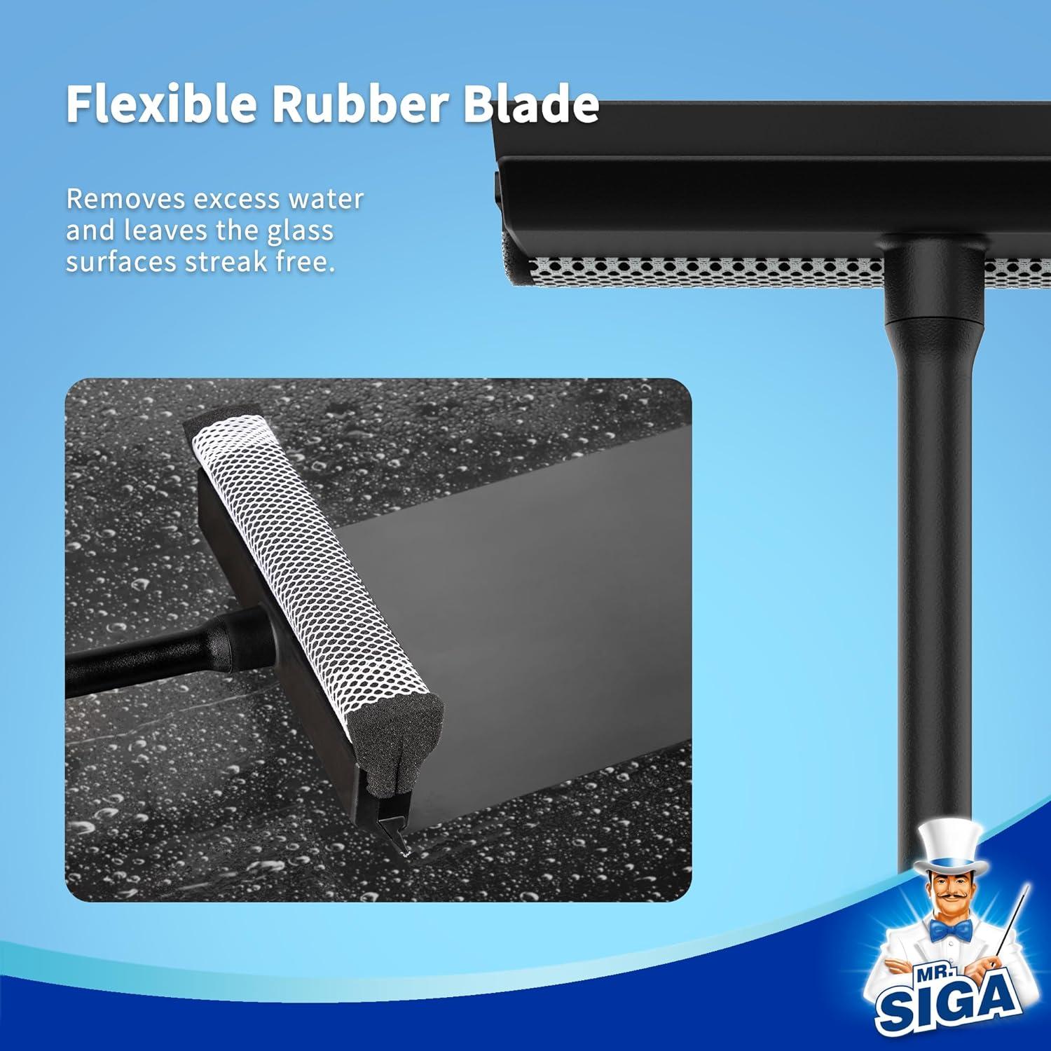 Limpiaparabrisas 2 en 1 MR.SIGA con Esponja Scrubber Negro