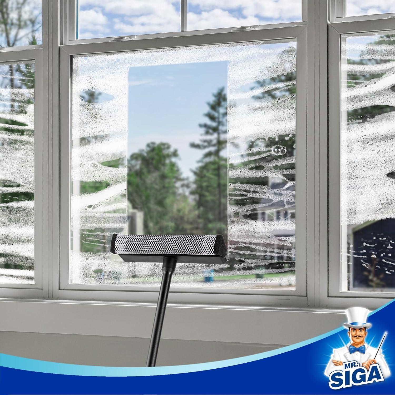 Limpiaparabrisas 2 en 1 MR.SIGA con Esponja Scrubber Negro