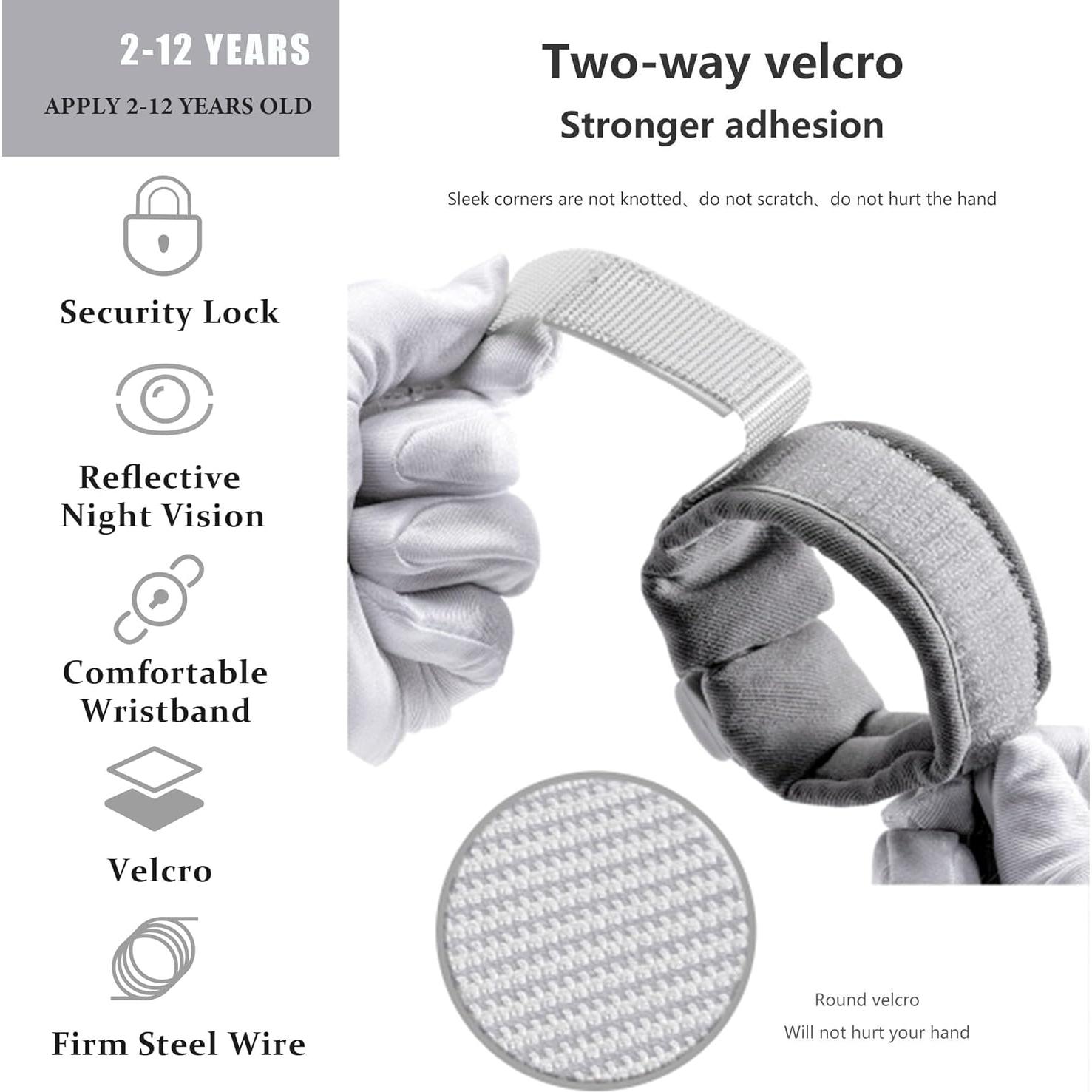 Correa Anti Perdida para Niños WSZCML 2m Ajustable Negro