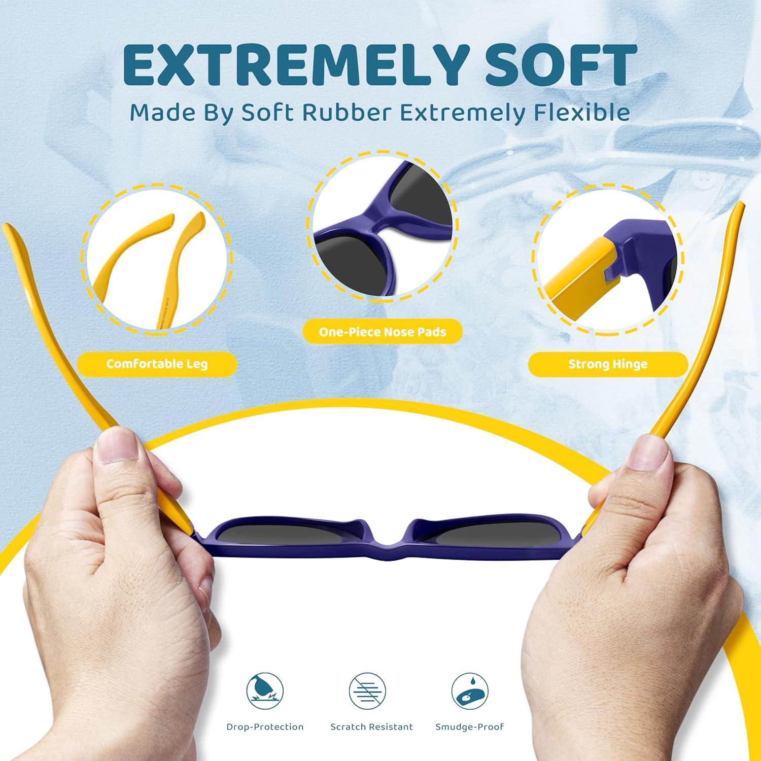 Gafas de sol RIVBOS para niños con protección UV polarizada