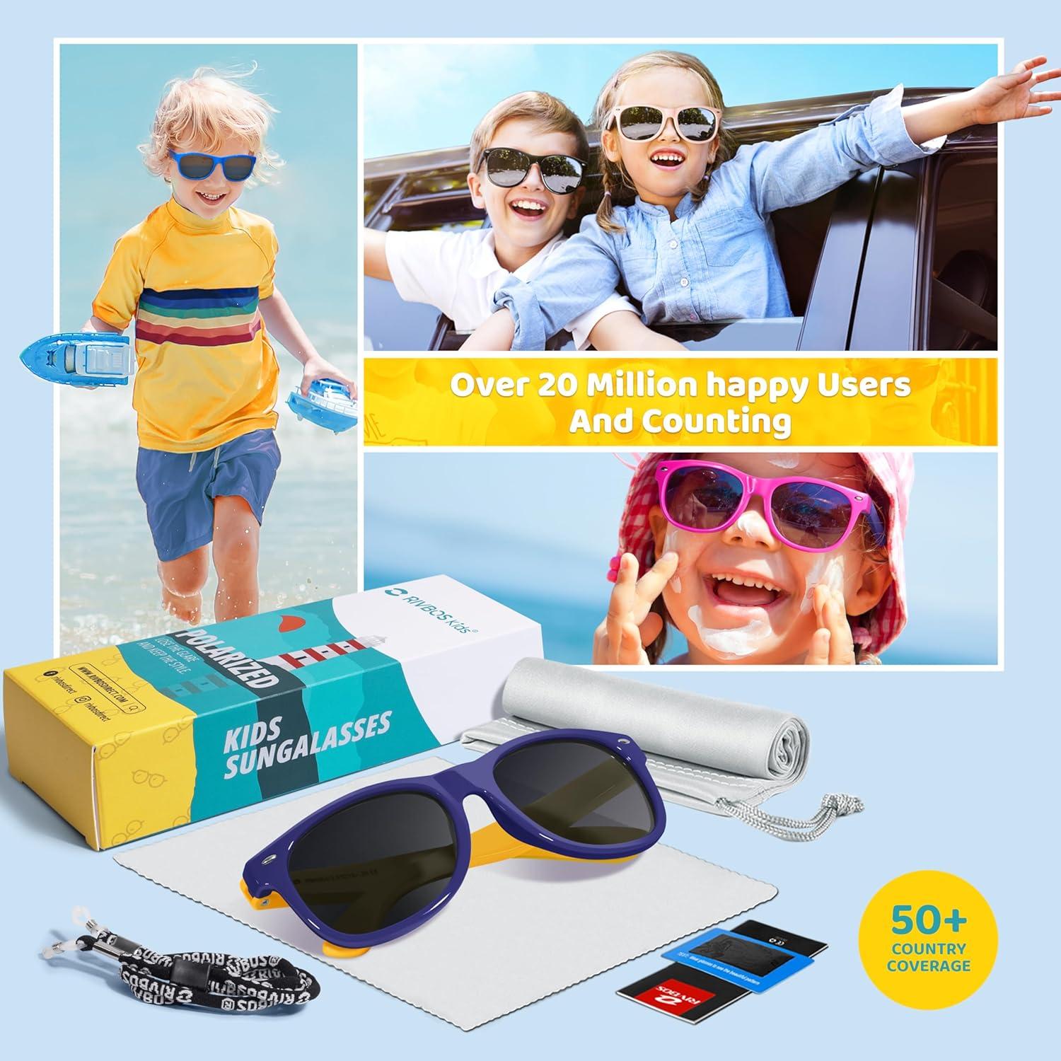 Gafas de sol RIVBOS para niños con protección UV polarizada
