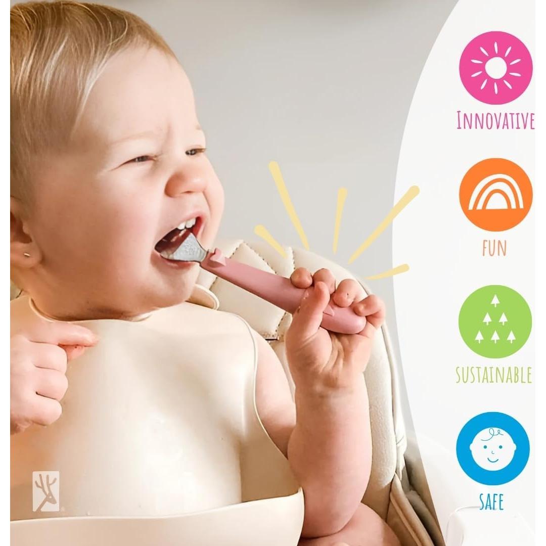 Cubiertos para Niños Elk and Friends - 6 Piezas de Acero Inoxidable