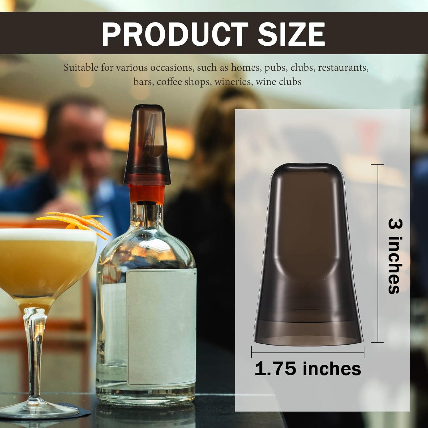 Cubiertas de Botellas de Licor Chengu 24 Piezas Silicona Negra