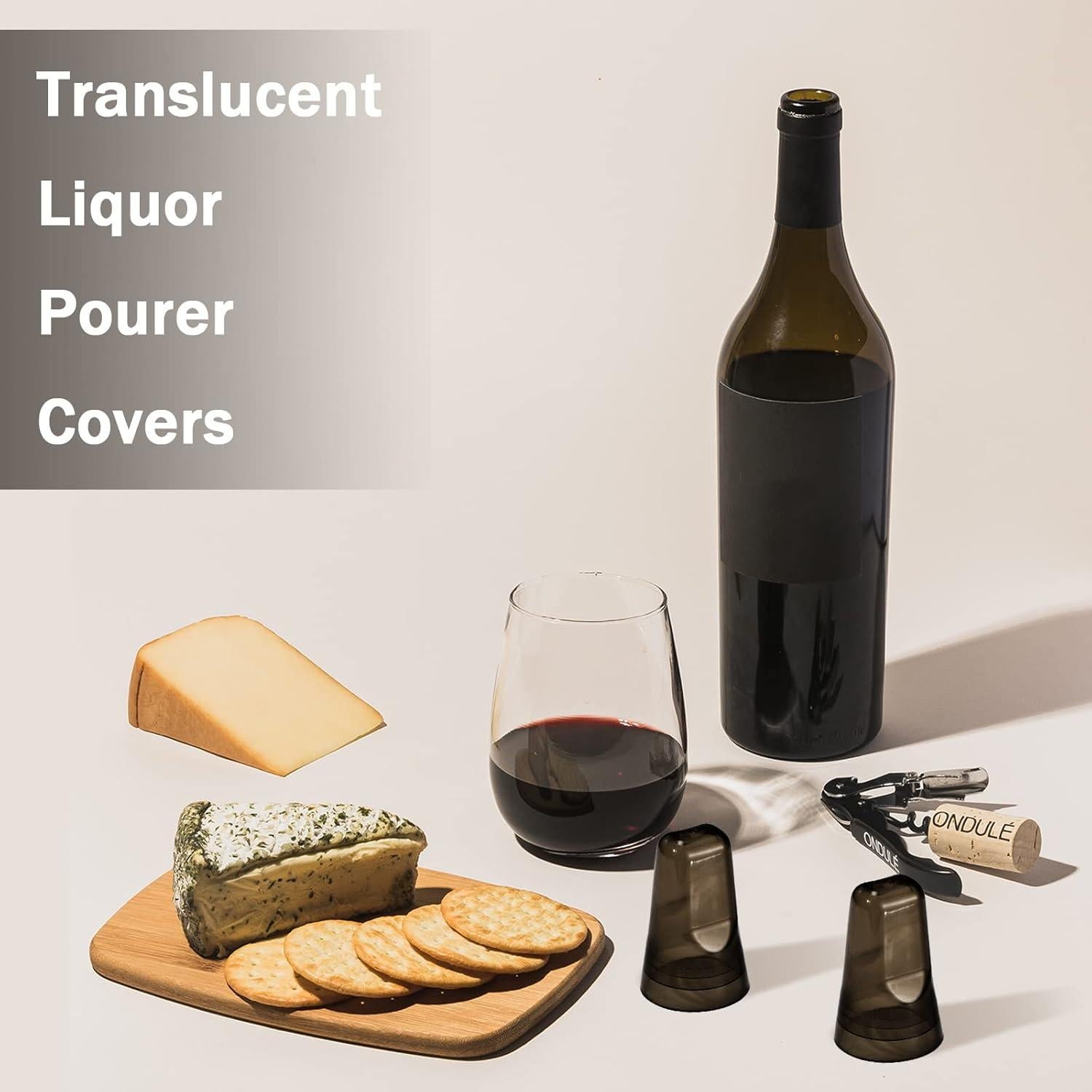 Cubiertas de Botellas de Licor Chengu 24 Piezas Silicona Negra