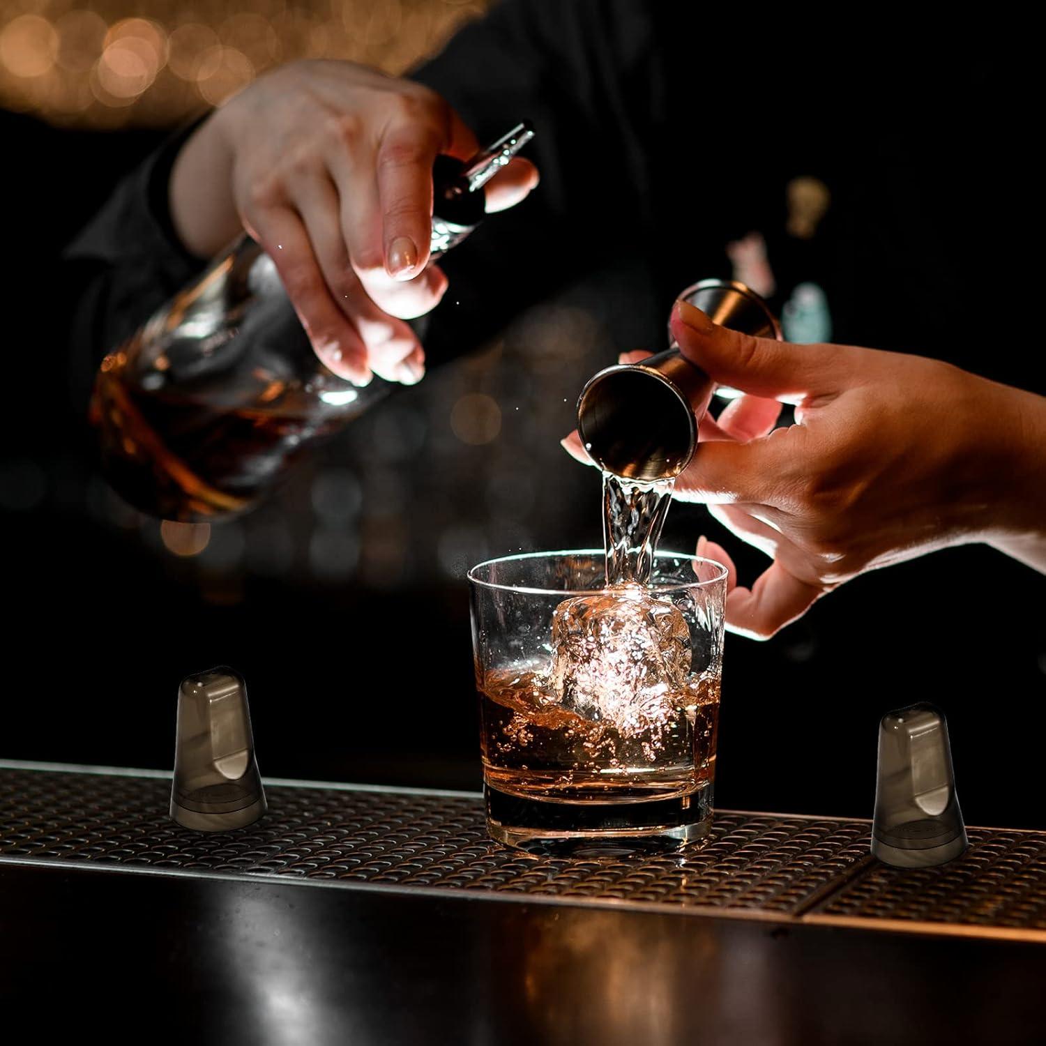 Cubiertas de Botellas de Licor Chengu 24 Piezas Silicona Negra