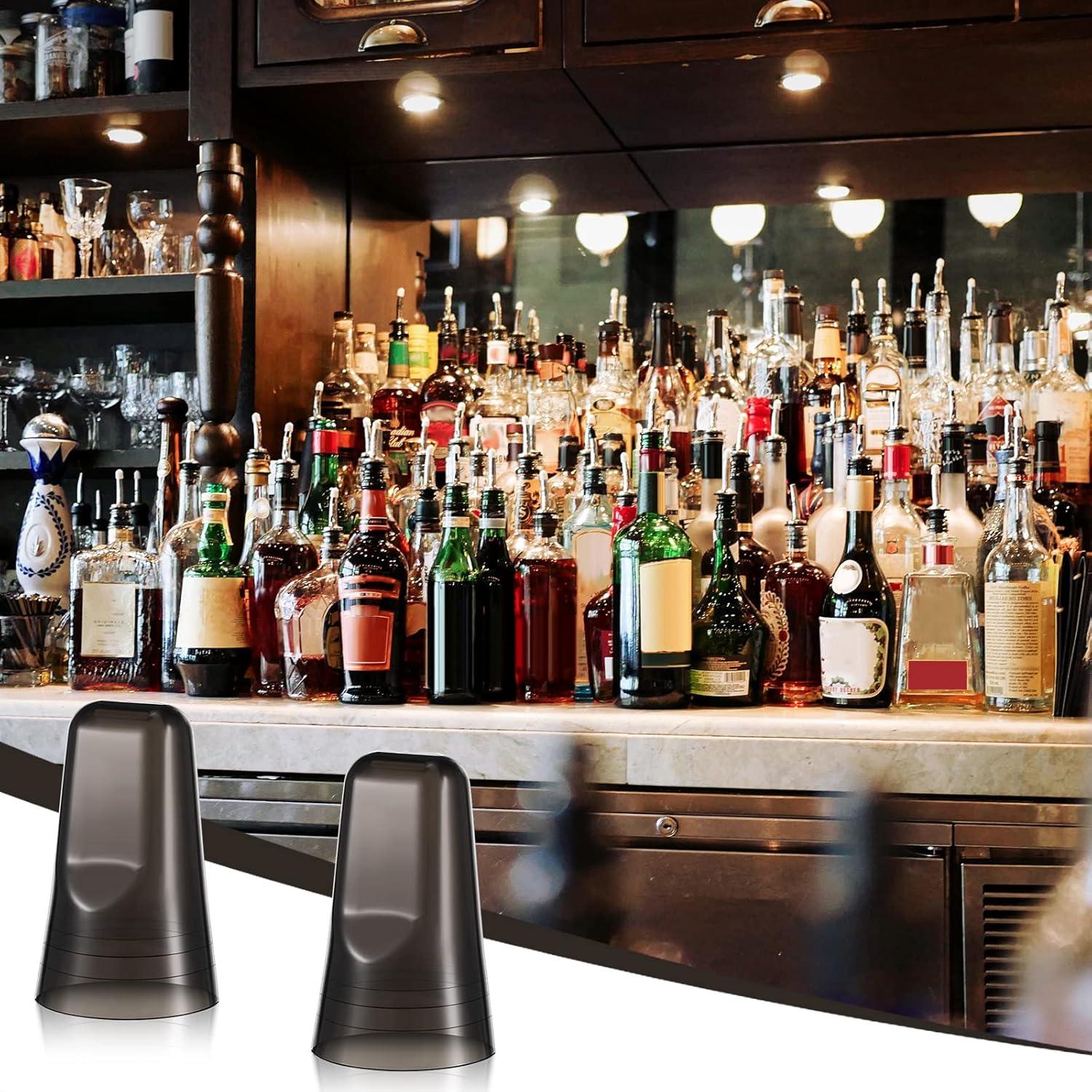 Cubiertas de Botellas de Licor Chengu 24 Piezas Silicona Negra