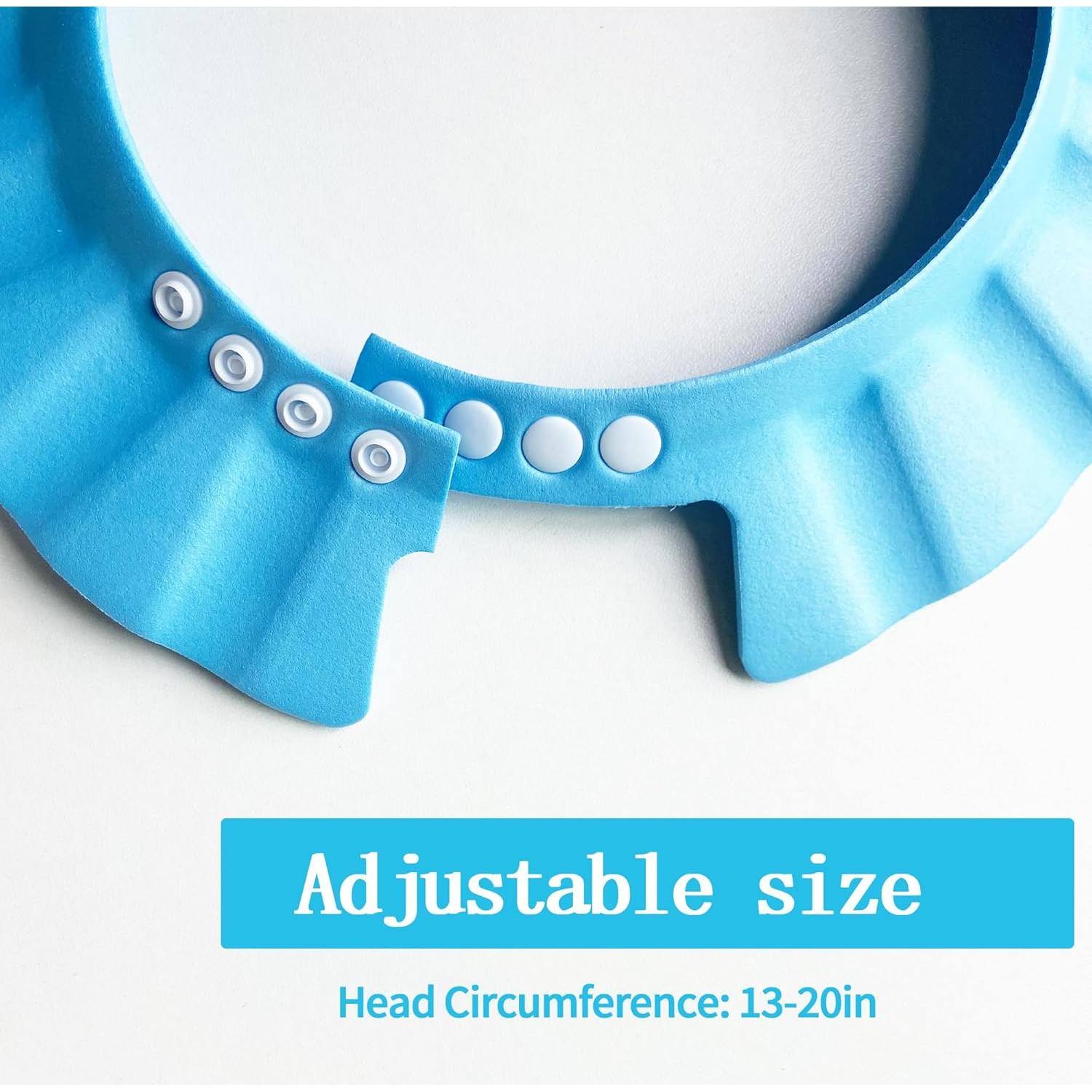 Gorro de Ducha Ajustable para Bebé KOMIDK - Protección Azul