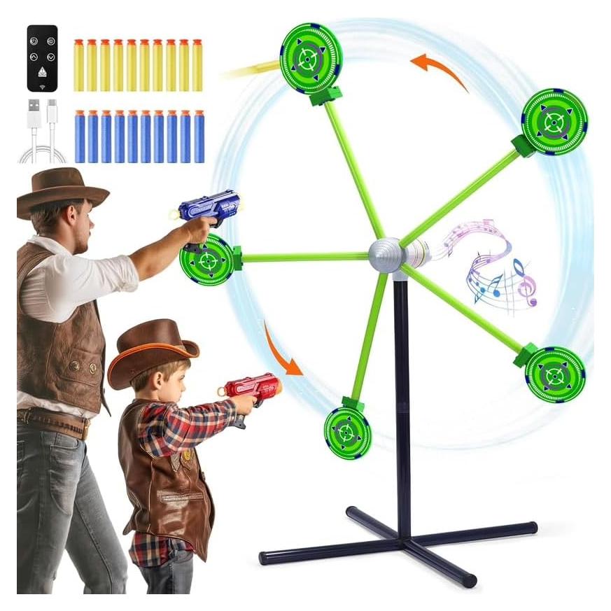 Juego de Tiro con Dardos de Espuma Fygurso Verde para 2 Jugadores