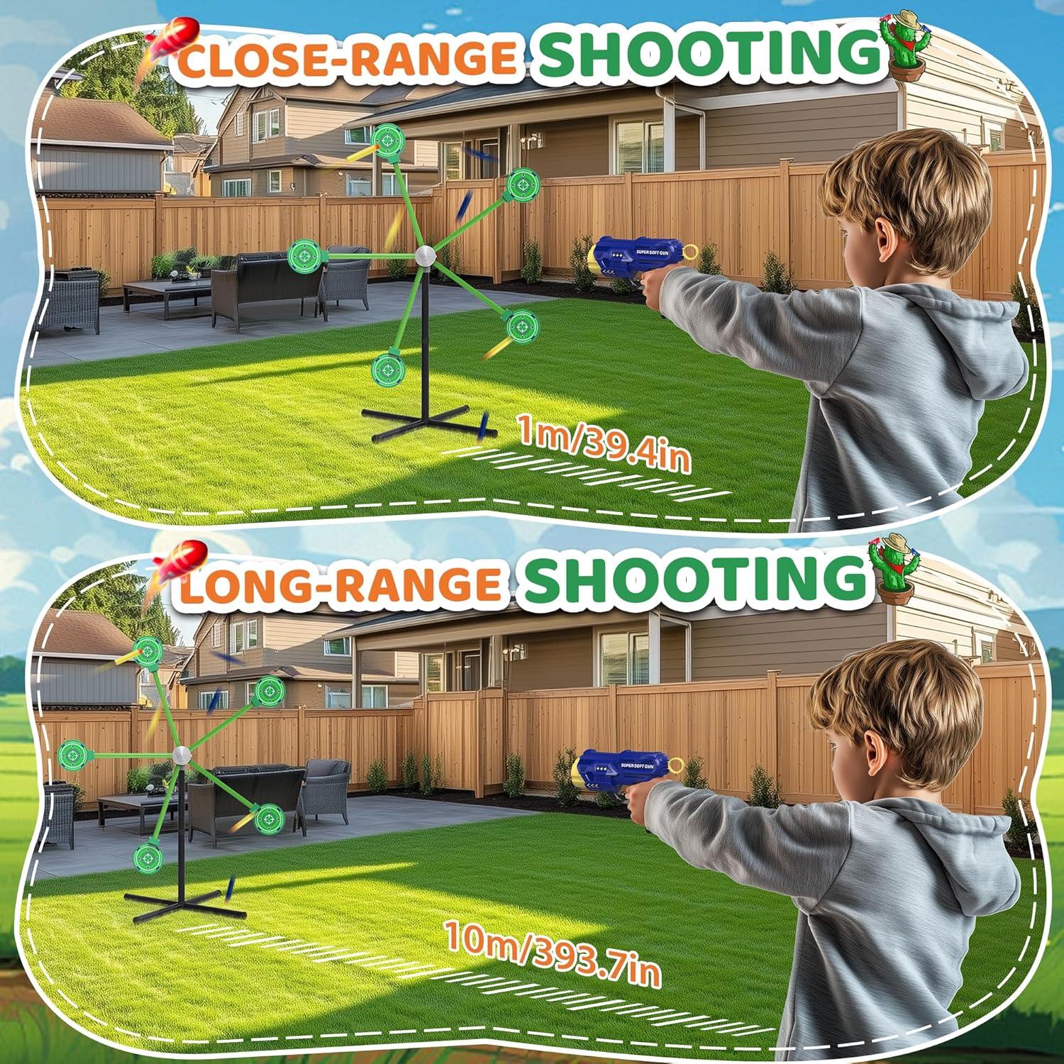 Juego de Tiro con Dardos de Espuma Fygurso Verde para 2 Jugadores