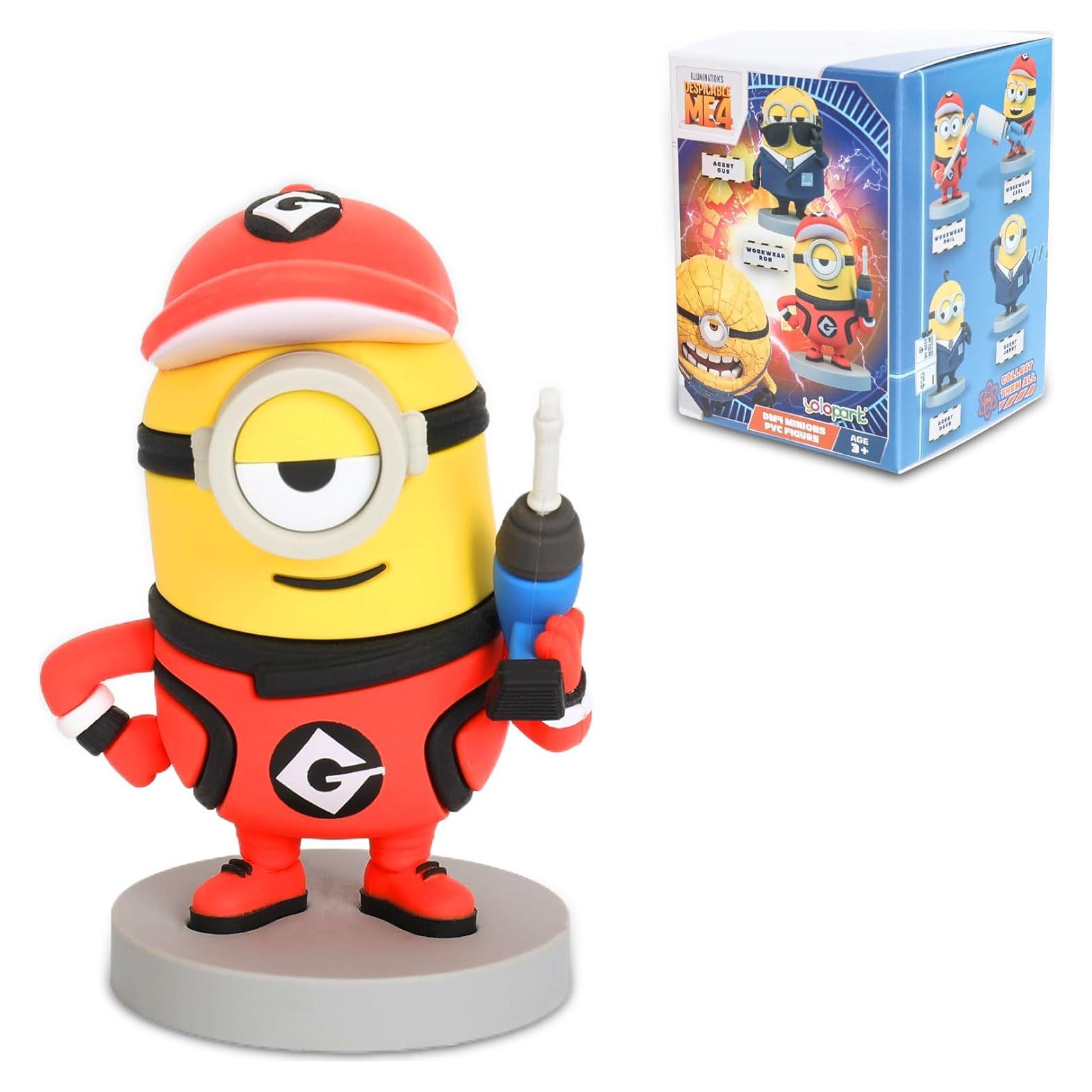 Figuras de Juguete Minions YOLOPARK Carl en Ropa de Trabajo 7.6 cm